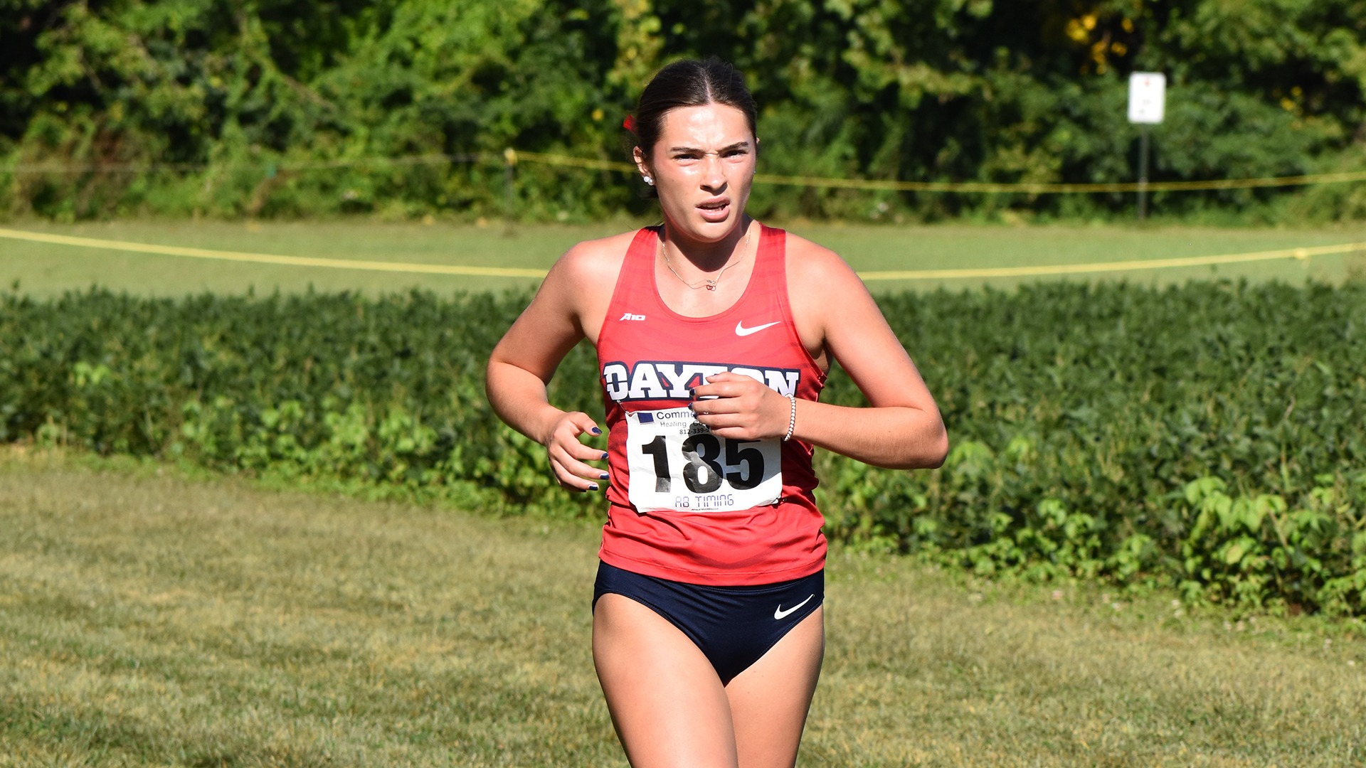 Addison Stephen in Red Dayton Racing Top for Women's Cross Country at WMU