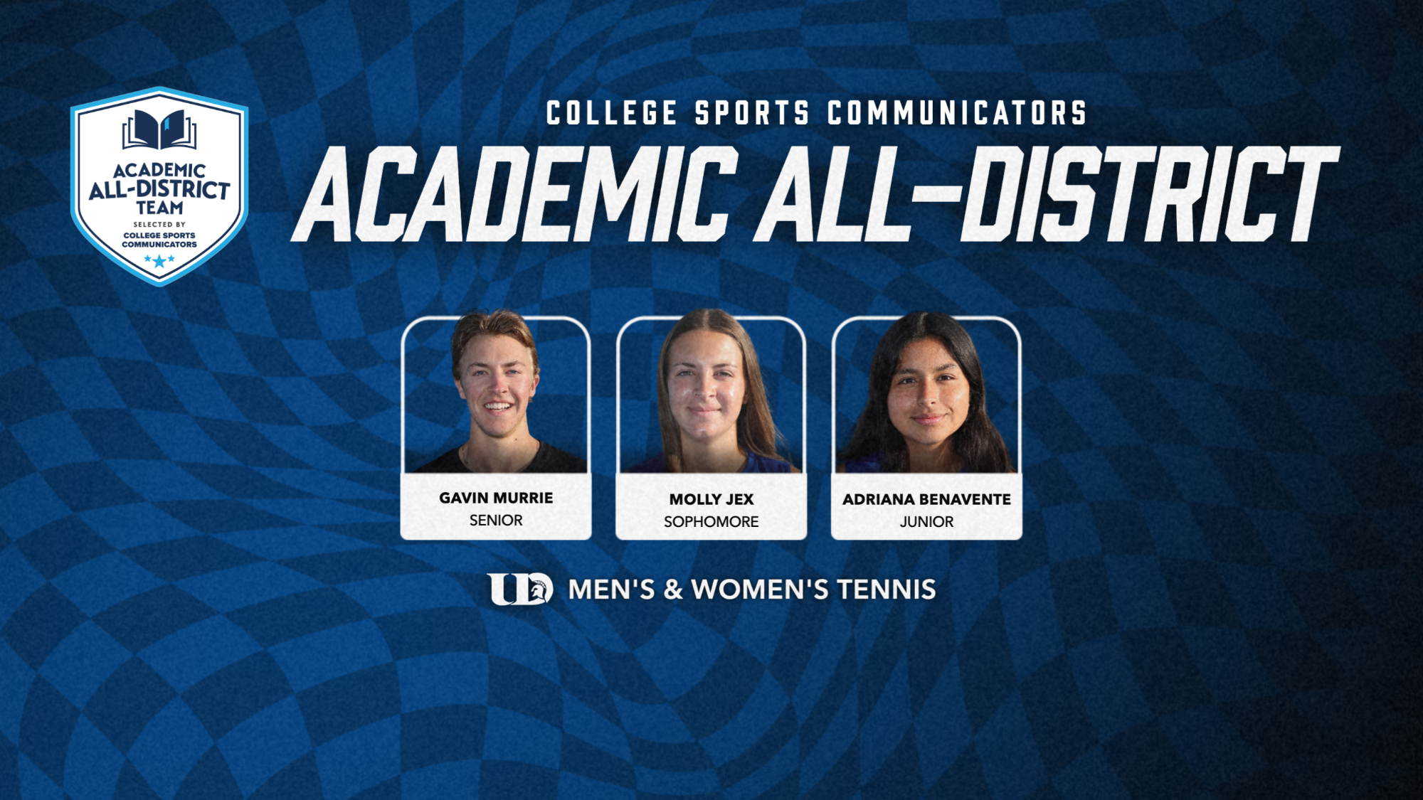 2026 M/W TENNIS ACADEMIC ALL-DISTRICT GRAPHIC