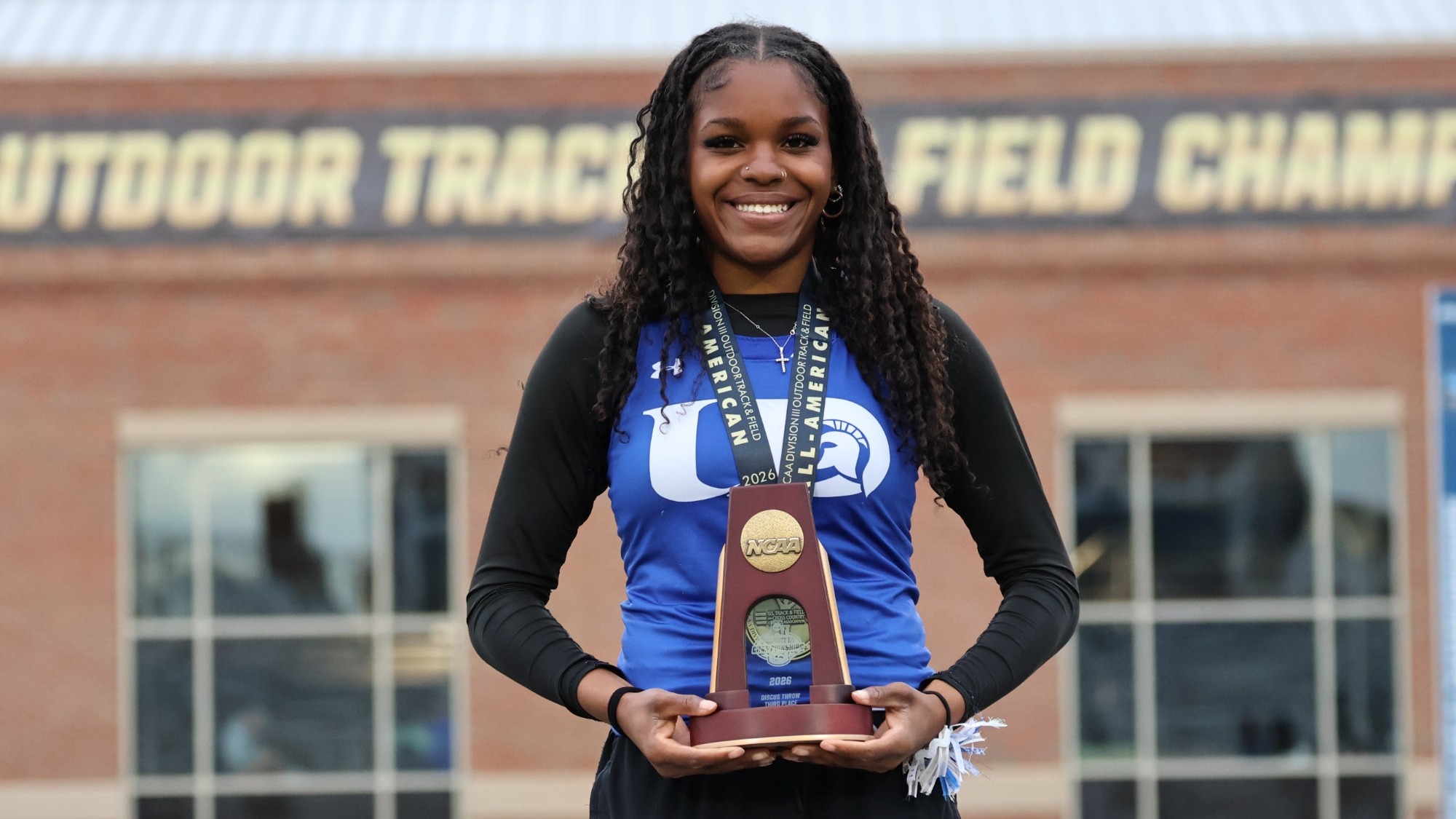 Nai'lah Anders 2026 Discus All-American Third Place Trophy