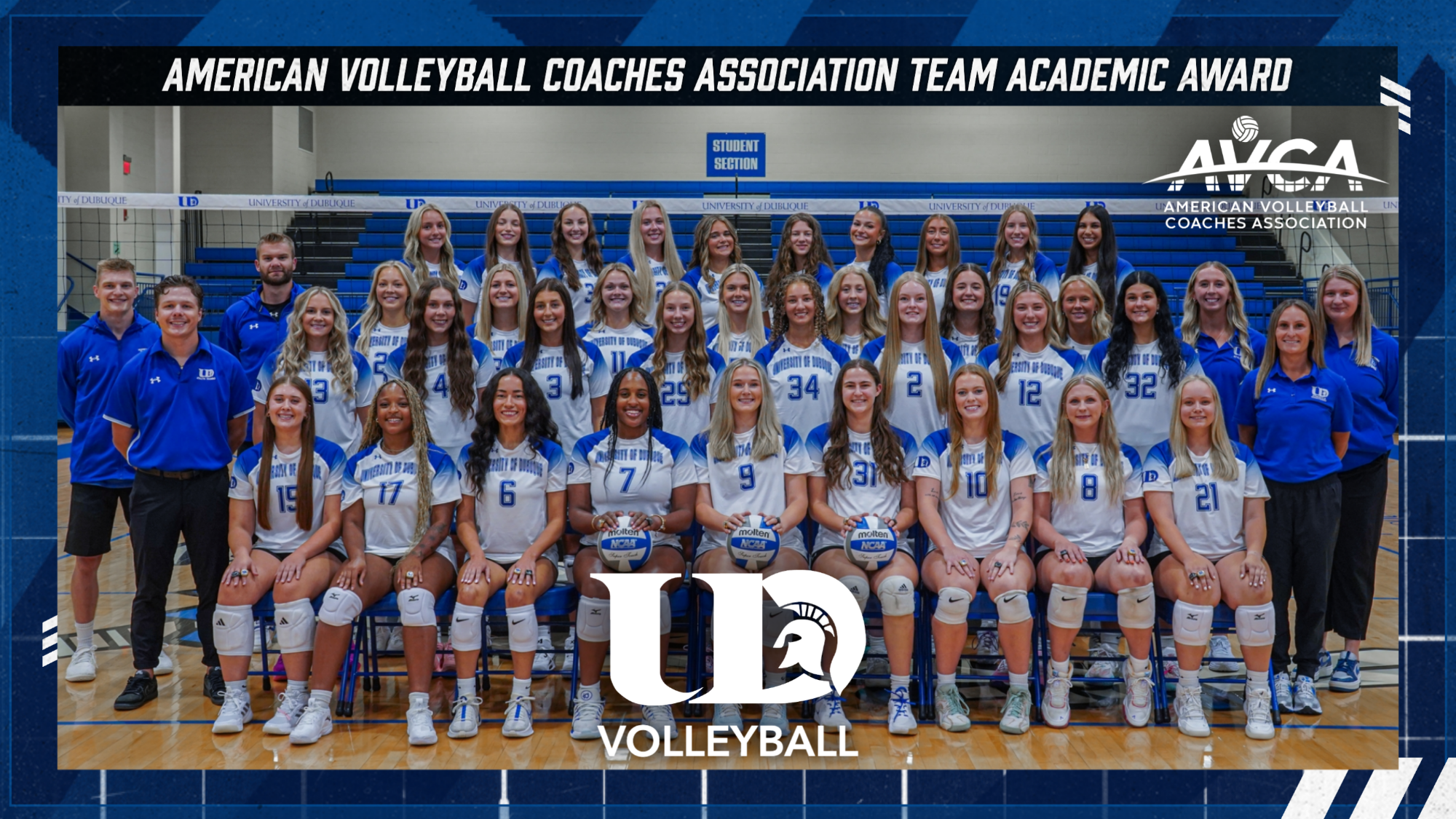 2026 AVCA Team Academic Award Graphic