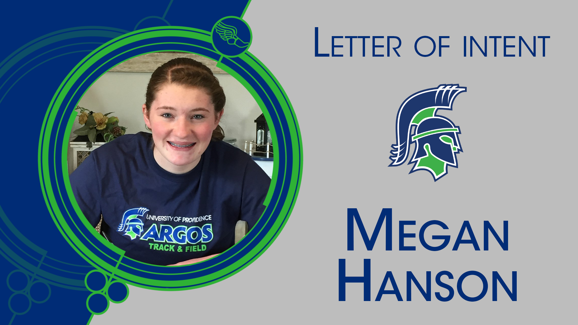 Megan Hanson Signs with Providence Track and Field Team University of Providence Athletics