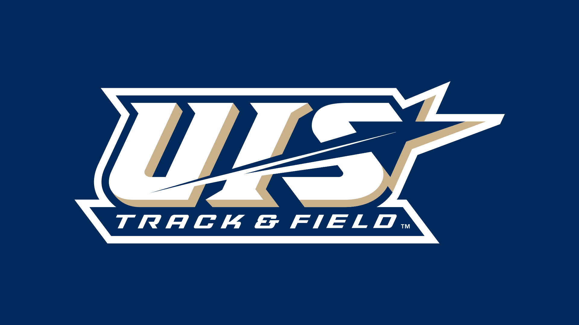 UIS Track & Field logo on blue background