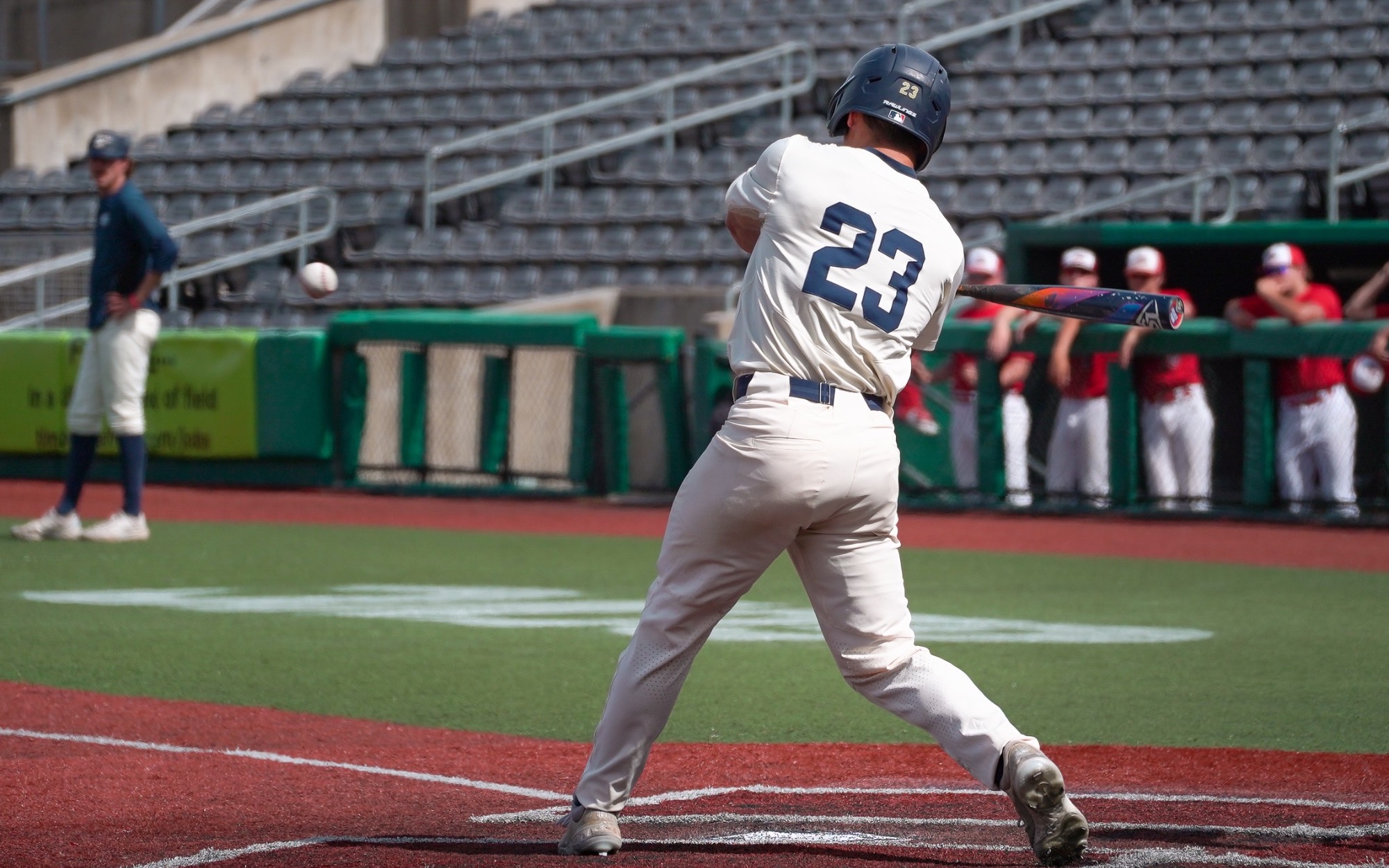 Kody Morton batting at conference tournament