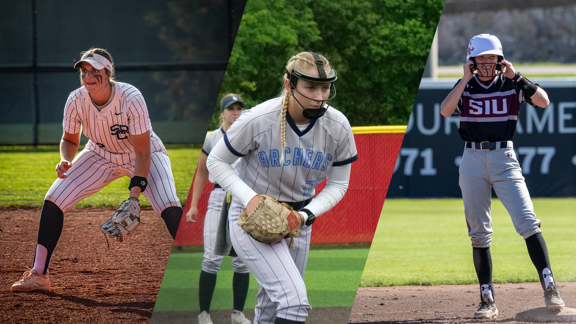 Photos of transfer softball players