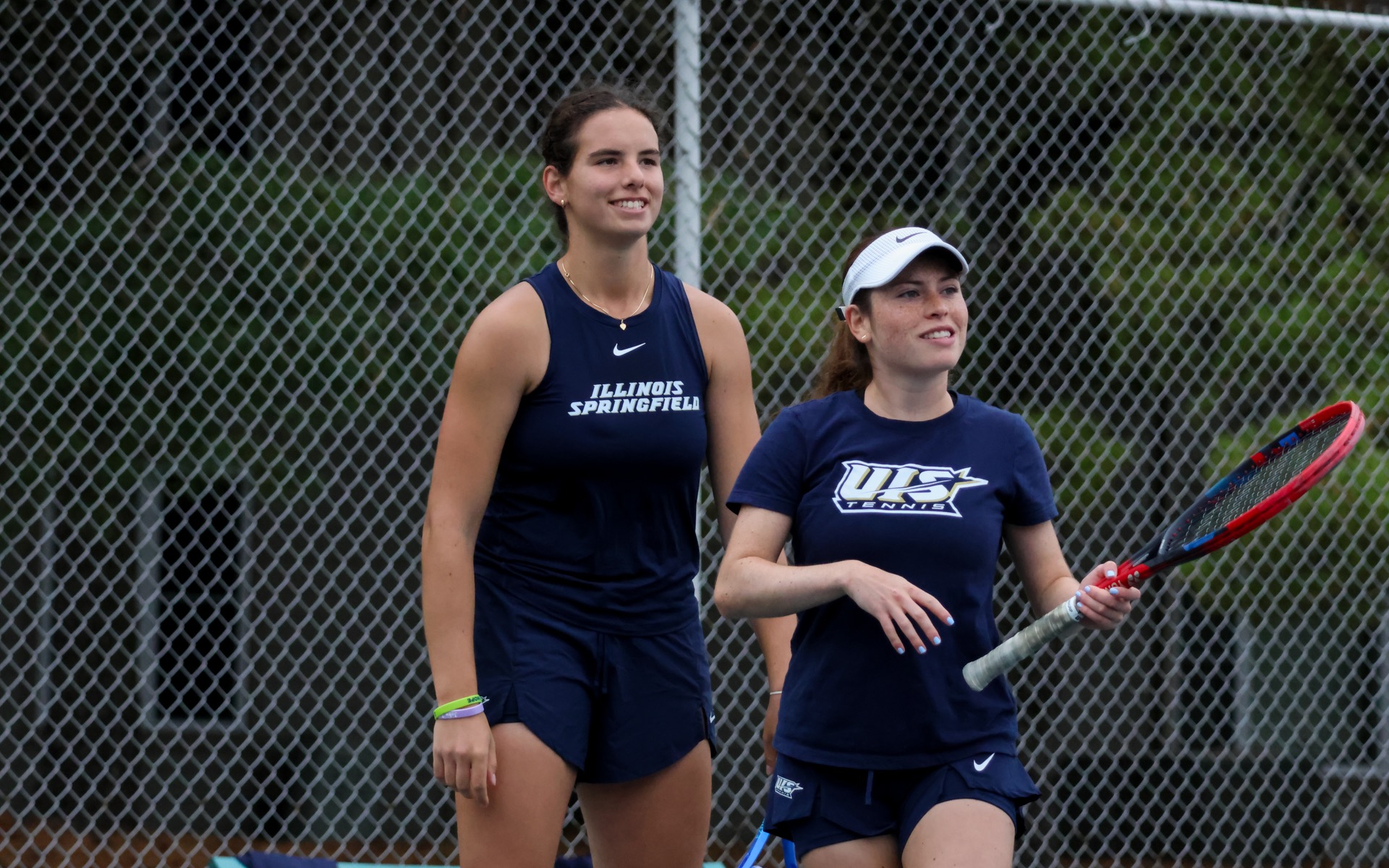 UIS women's tennis players take the court