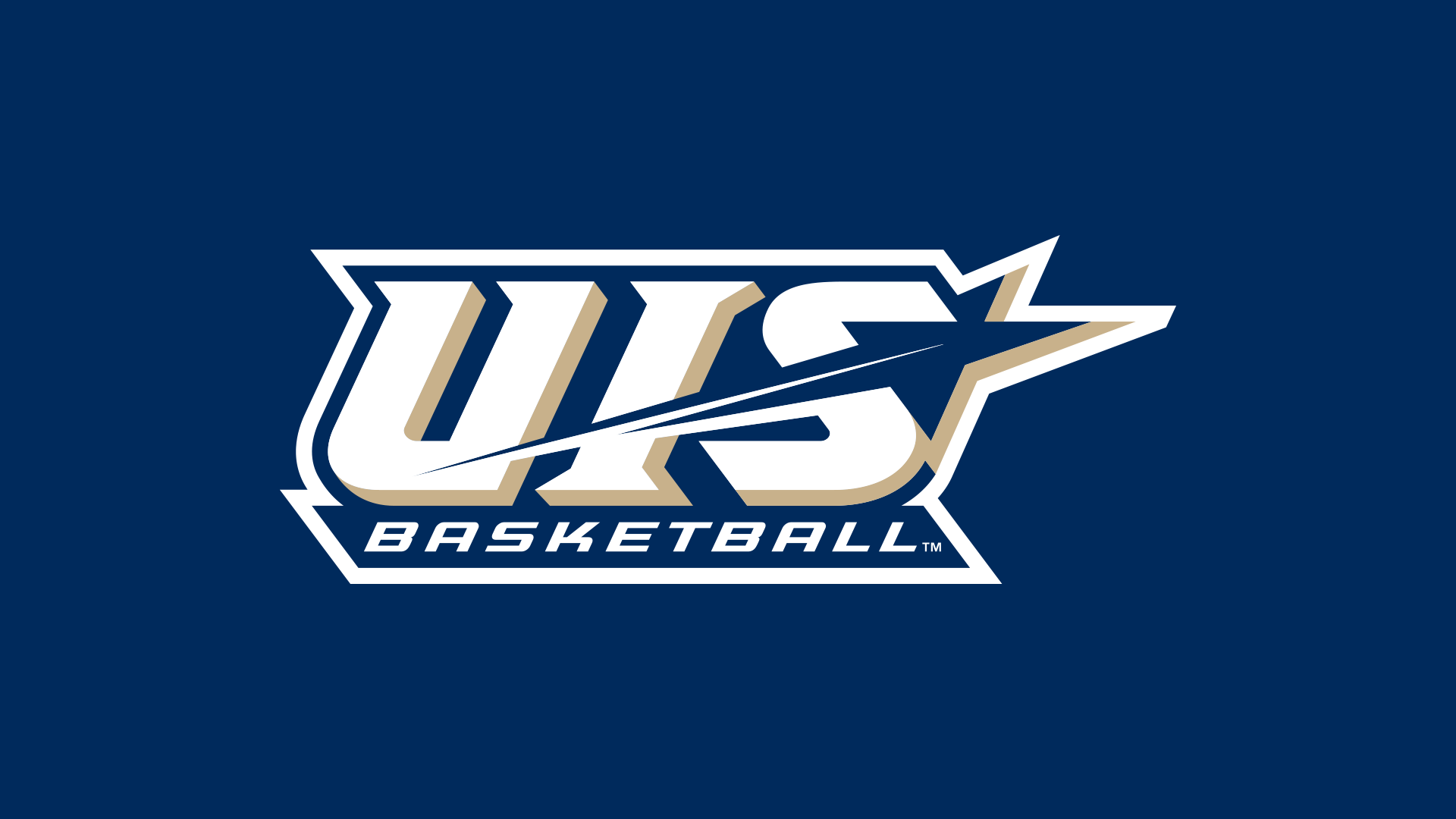 UIS Basketball logo on navy blue background