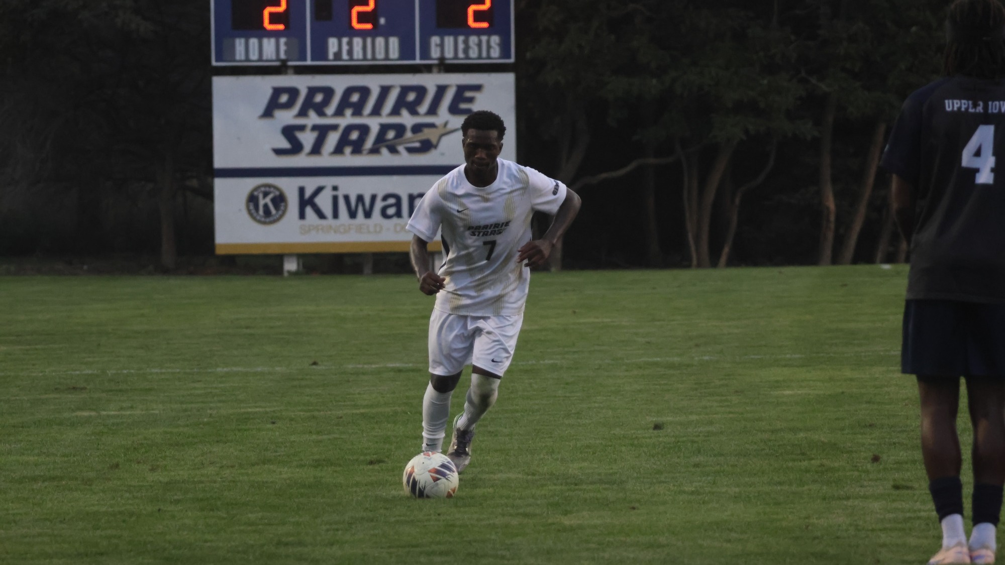 Gentil Selemani playing soccer