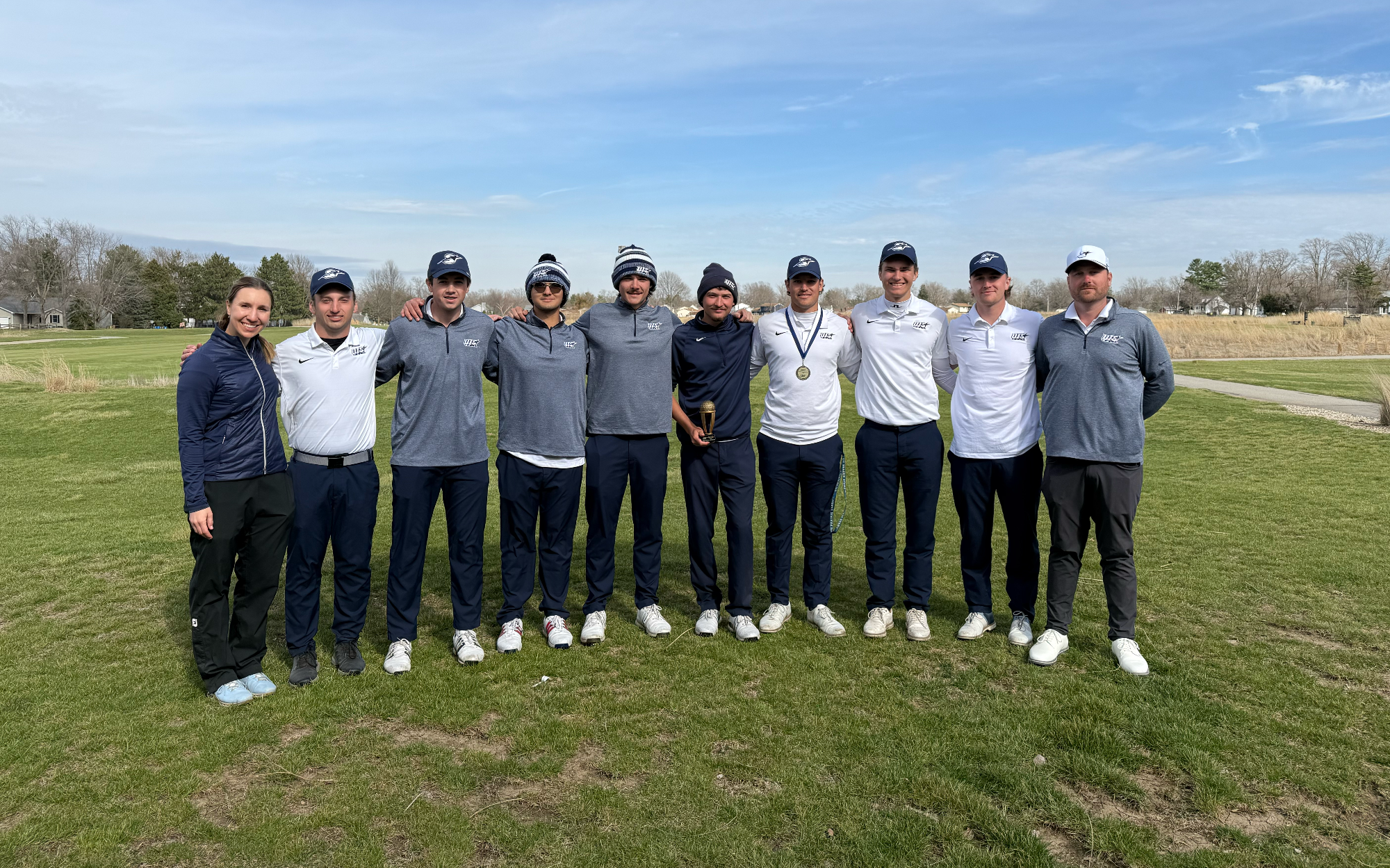 UIS Men's golf team and coaches at Dan Salisbury Memorial Collegiate Invitational