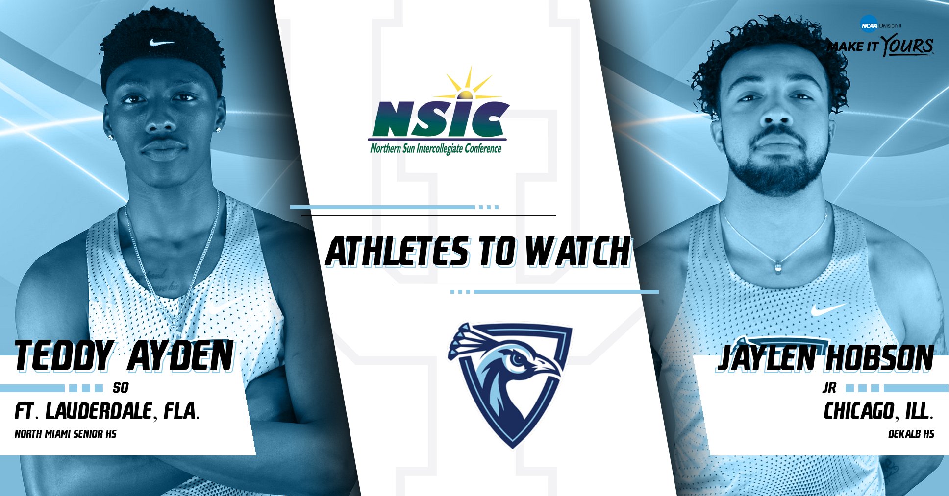 Teddy Ayden and Jaylen Hobson named NSIC Athletes to Watch for the Indoor Track and Field Season