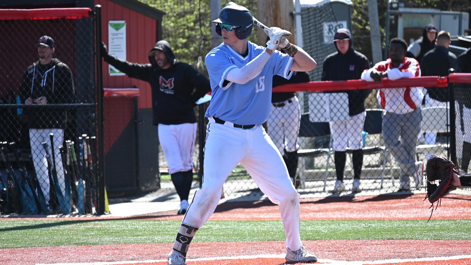 Wicklund readies at the plate versus Maryville