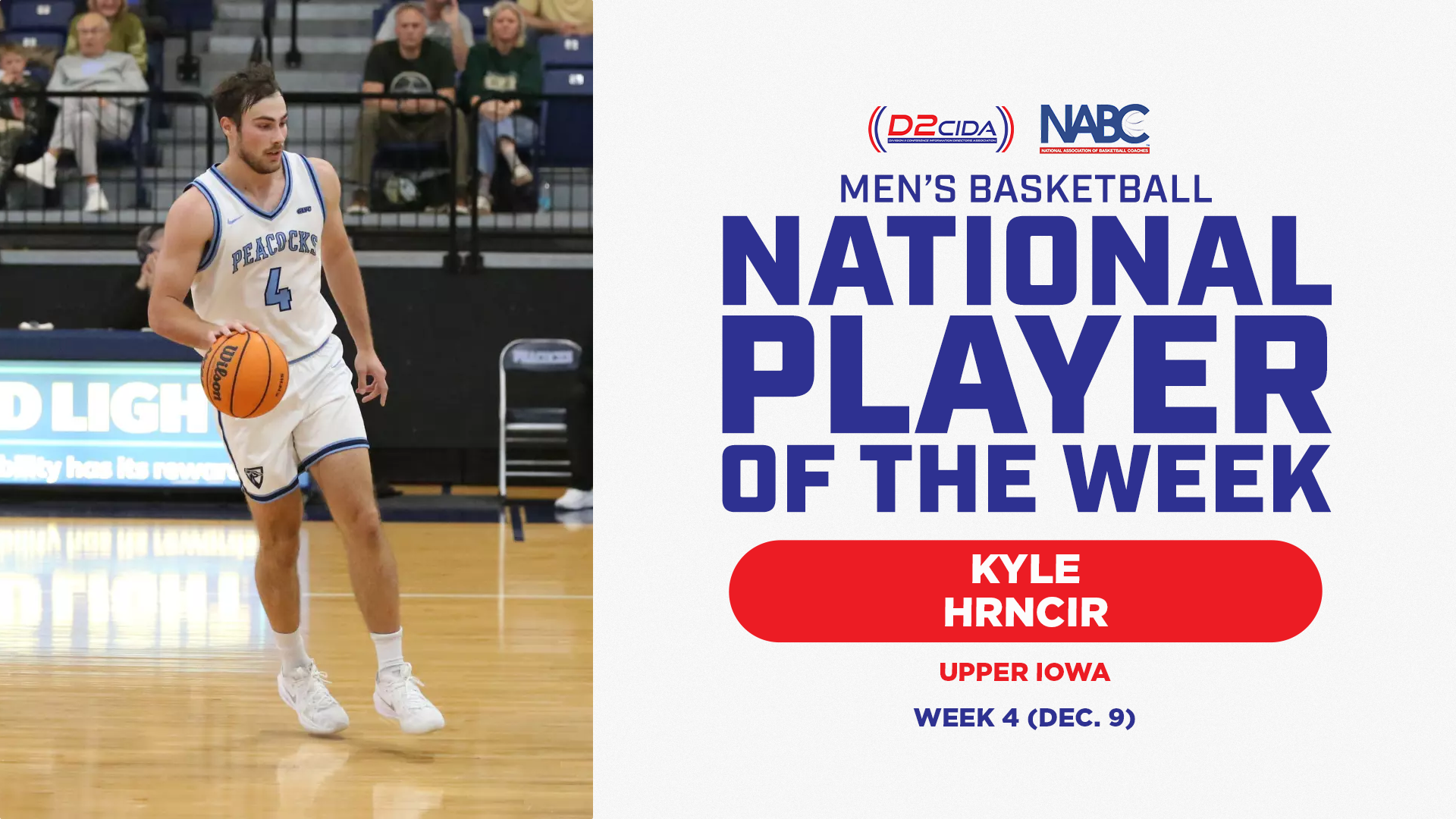 Kyle Hrncir National POTW honors #1 2025-26