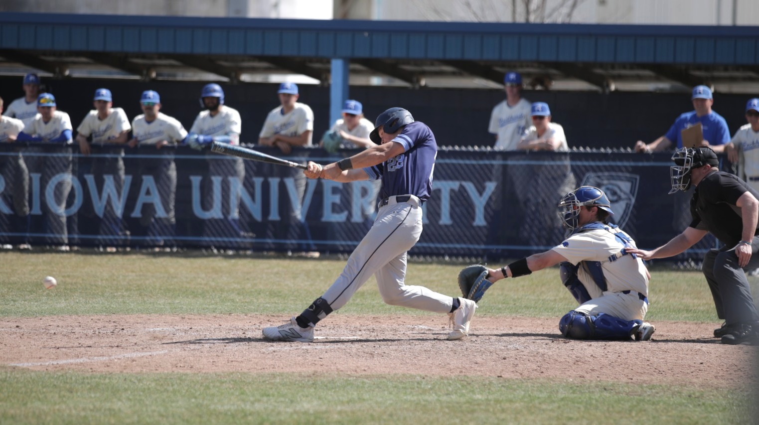 Zimmer connects with one at the plate