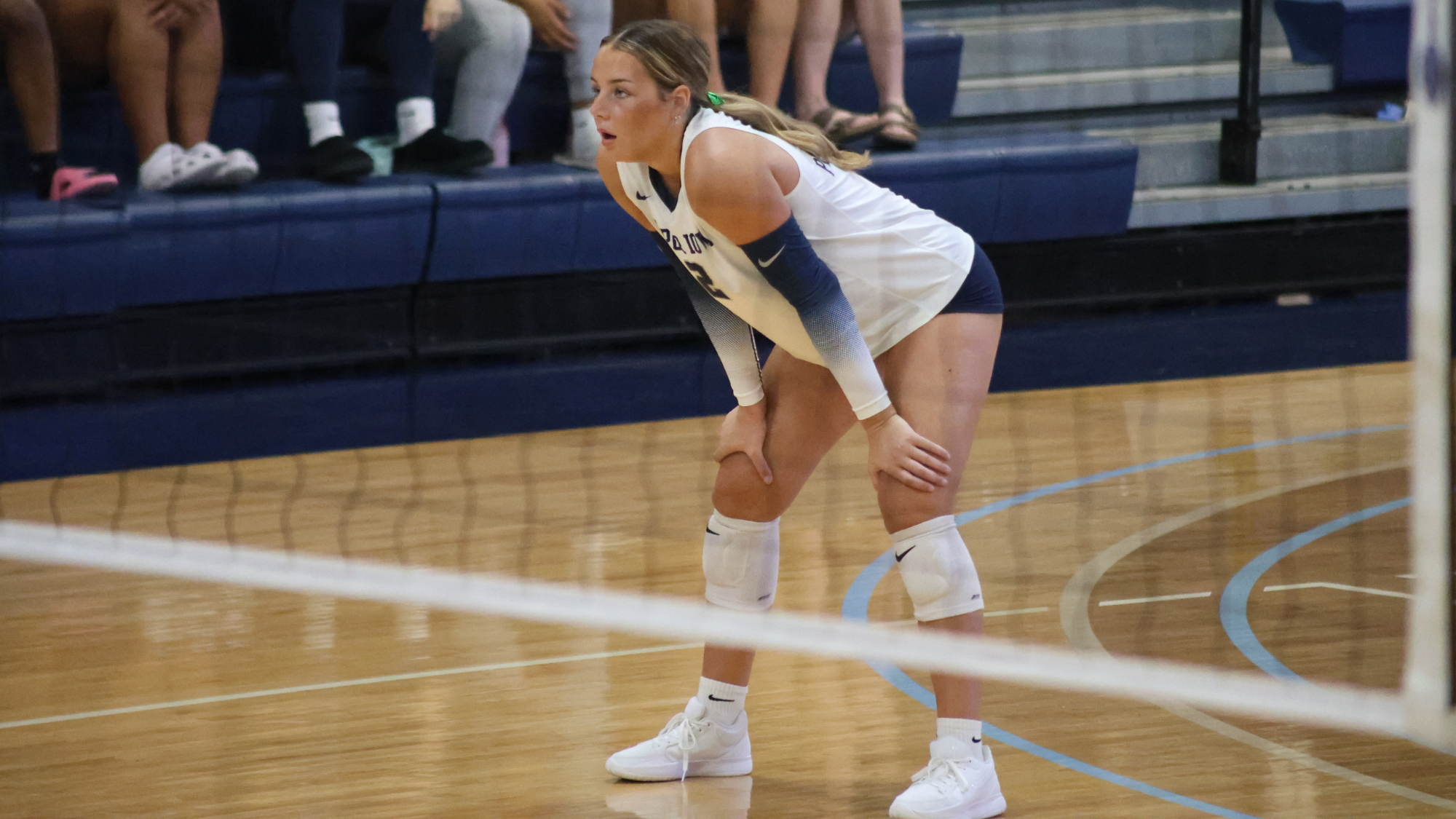Natalie Bystol getting ready for serve vs. Lewis 9/25/26
