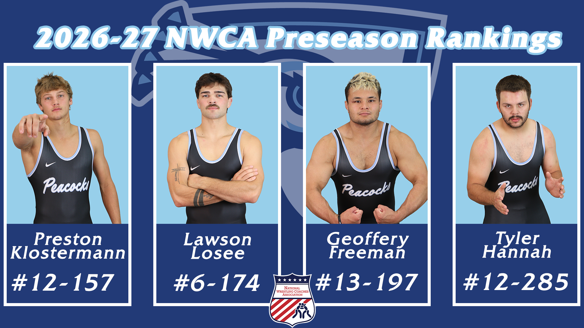 NWCA 2026-27 Preseason Poll Men's Wrestling Graphic