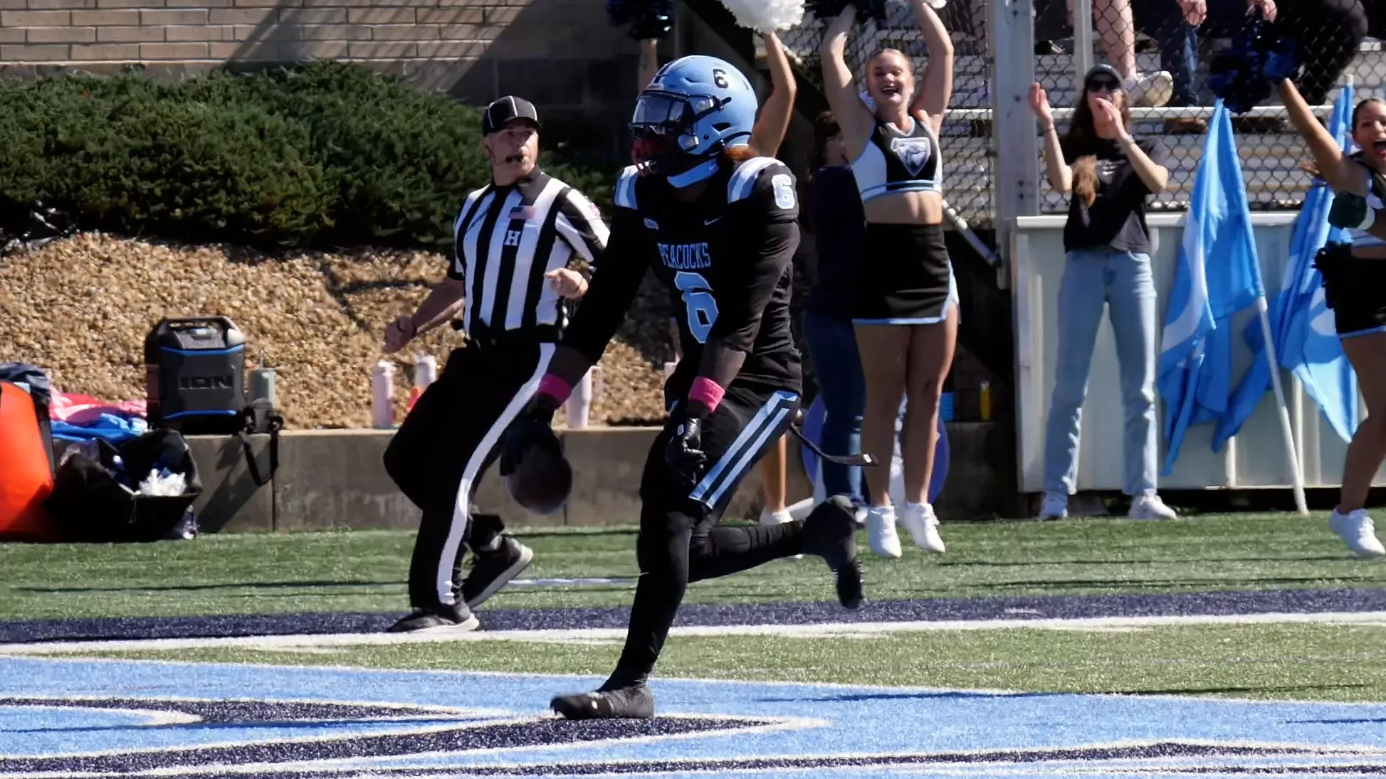 Jalen Hodo celebrating a touchdown vs. S&T 2026