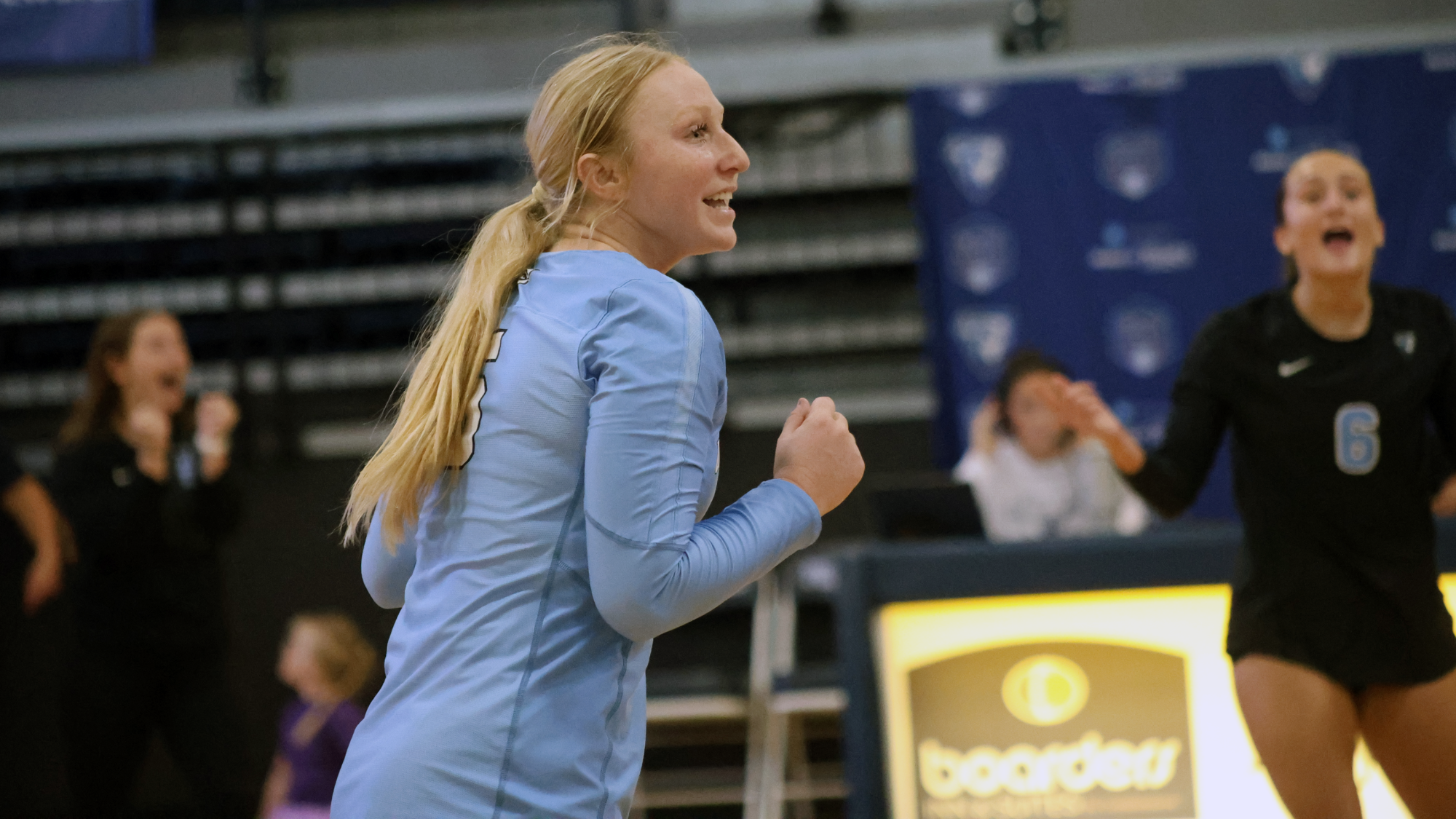 Caylee Rowley smiling vs. Clarke 10/6/26