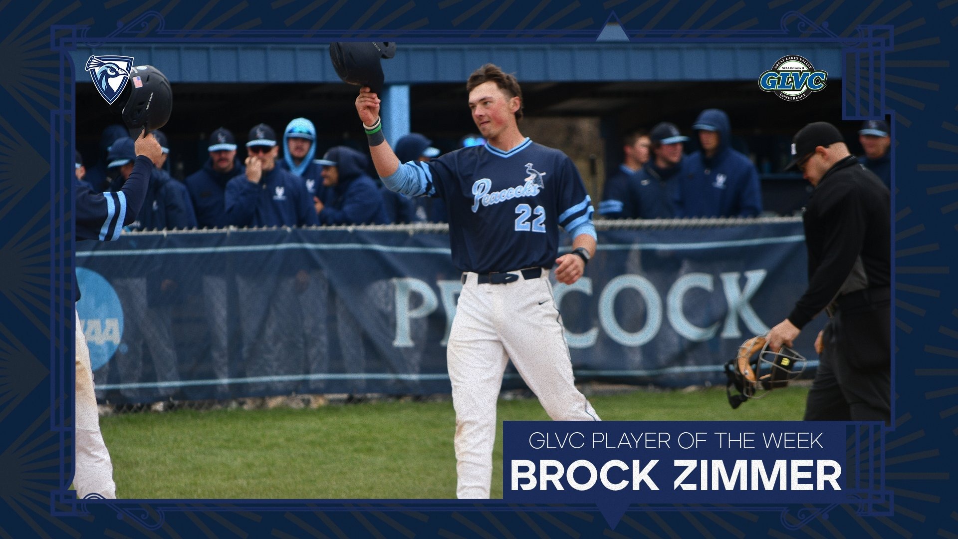 Brock Zimmer GLVC Player of the Week 3/13/26