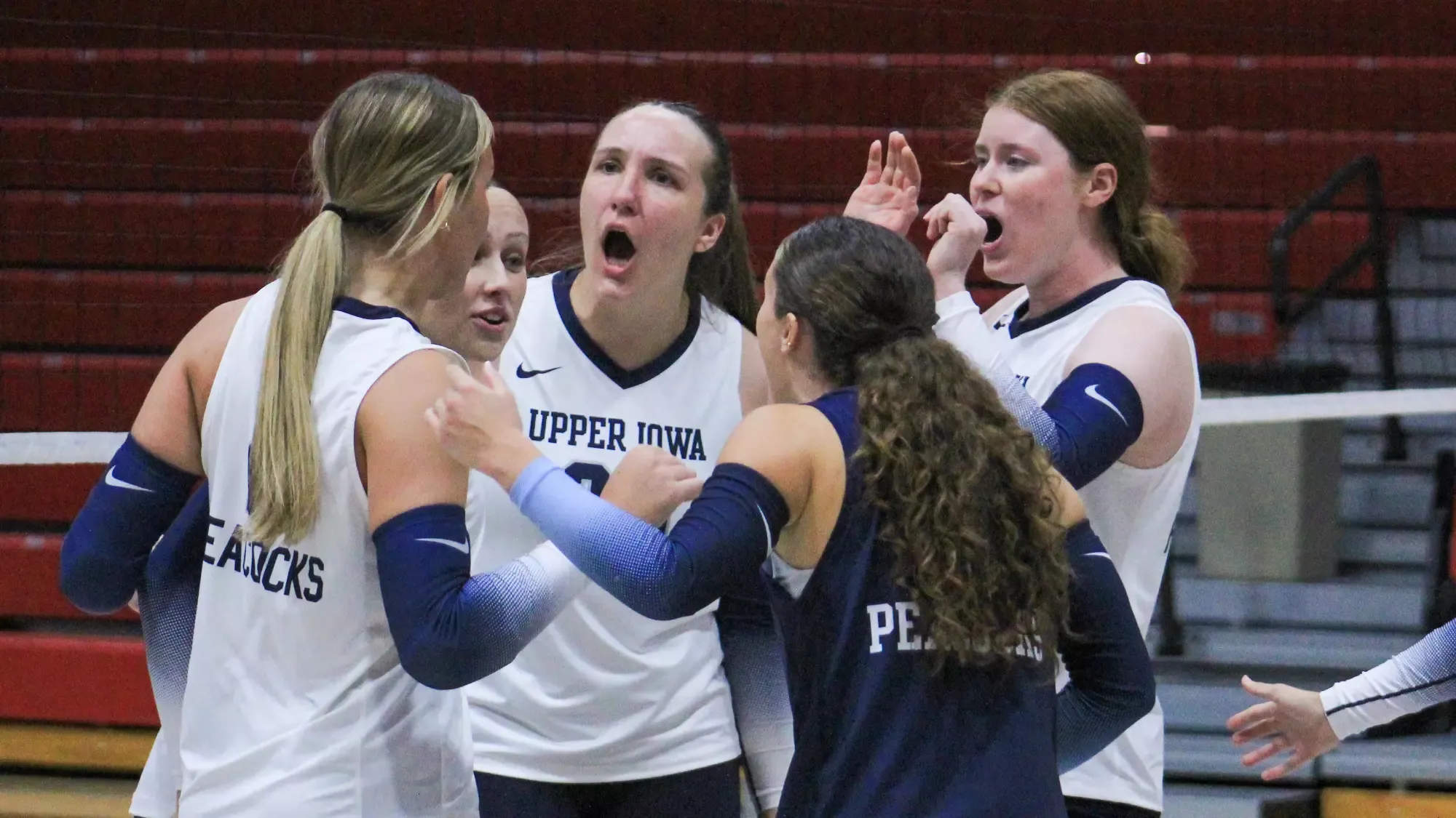 Kailey Porter and volleyball team photo vs. Lane College 2026