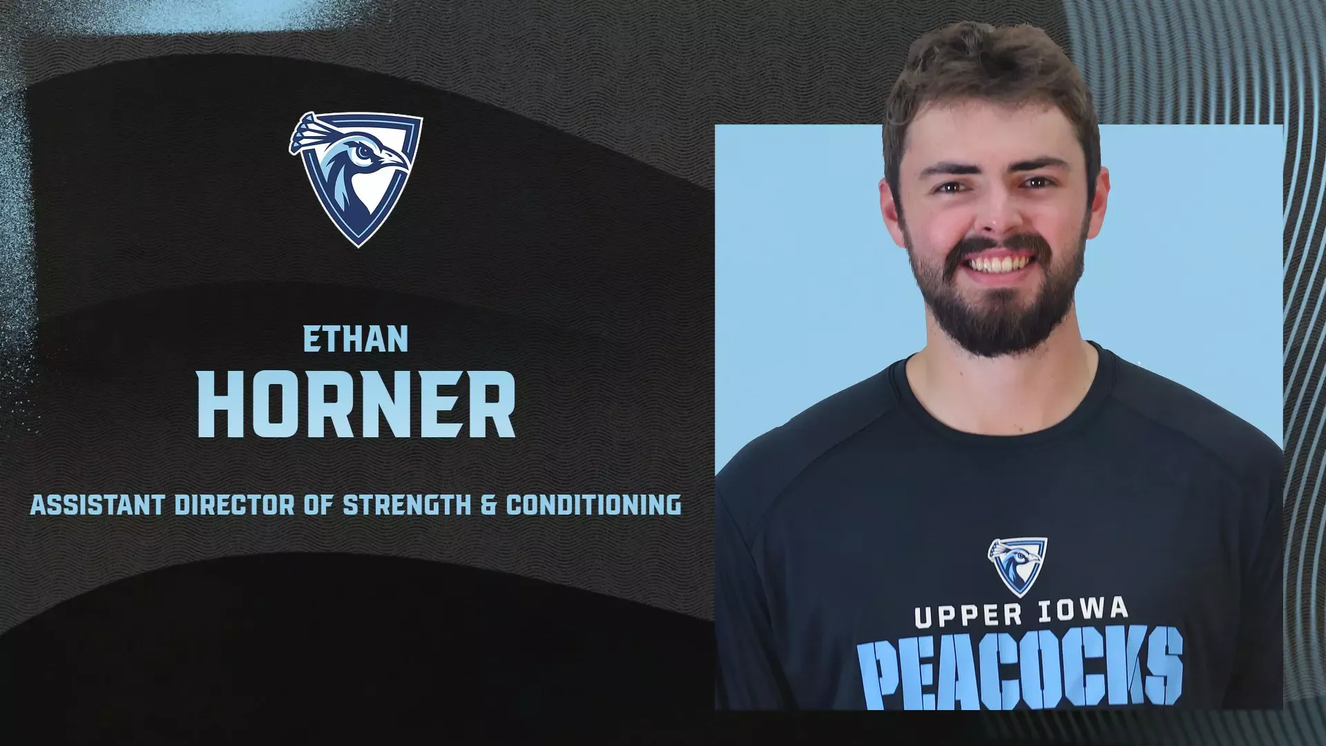 Ethan Horner Assistant Director of Strength & Conditioning Landscape Announcement Graphic