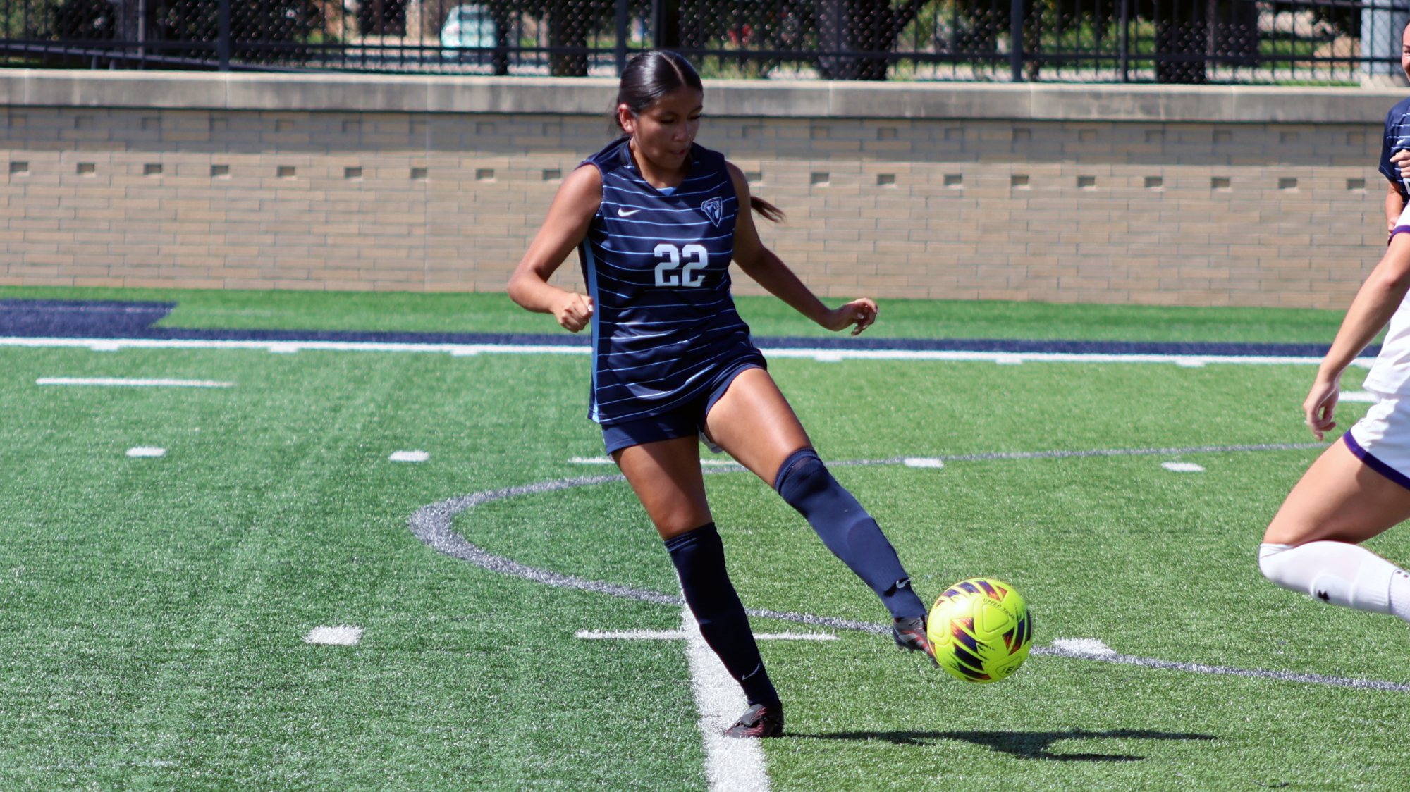 Giovanna Alexa Garcia kicking the ball vs. McKendree 9/12/26 2