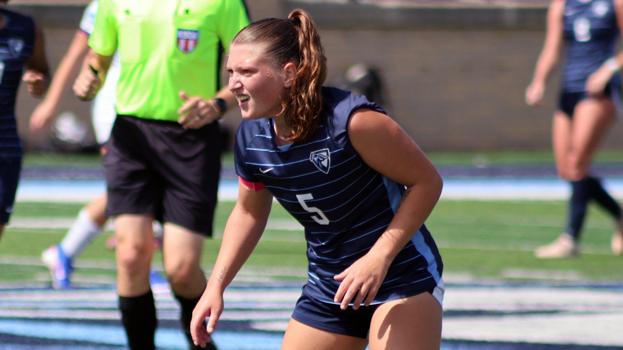 Meghan Zwicker playing defense vs. McKendree 9/12/26