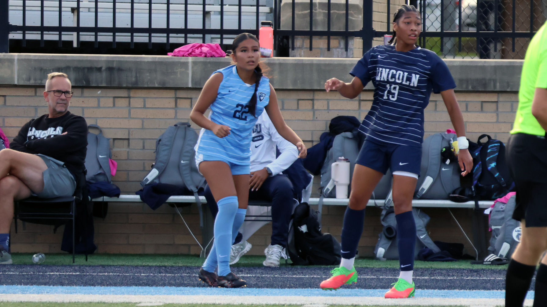 Giovanna Alexa Garcia watching the play vs. Lincoln