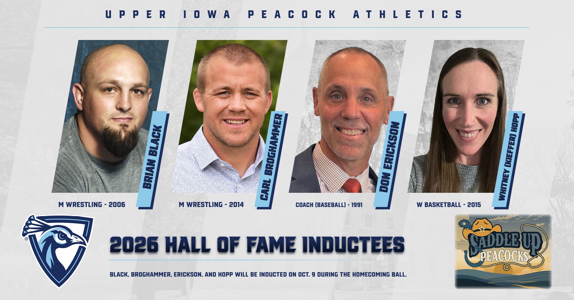Black, Broghammer, Erickson and Hopp to be inducted into the UIU Athletics Hall of Fame on Oct. 9 at Homecoming Ball.