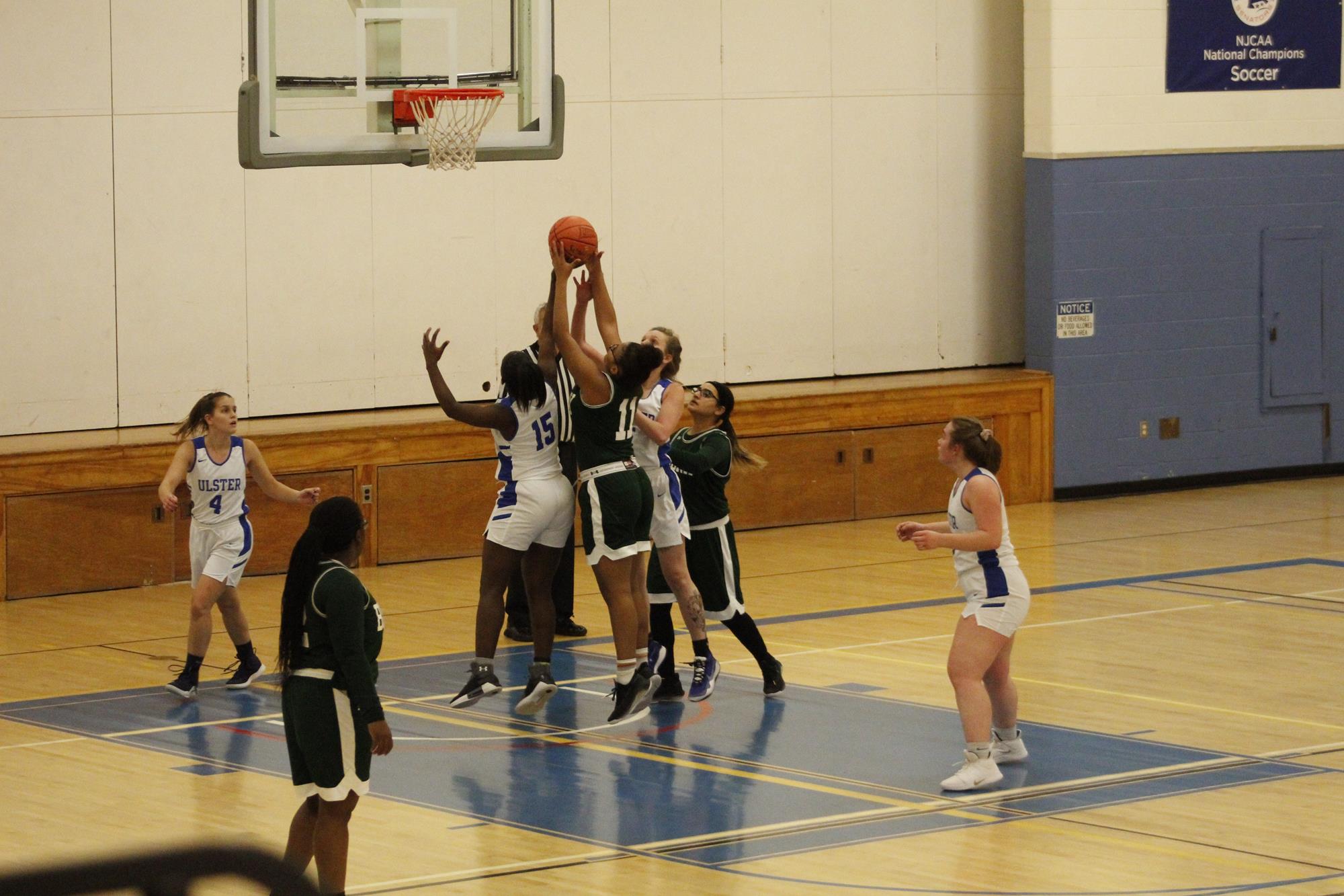 Basketball Players Rebounding