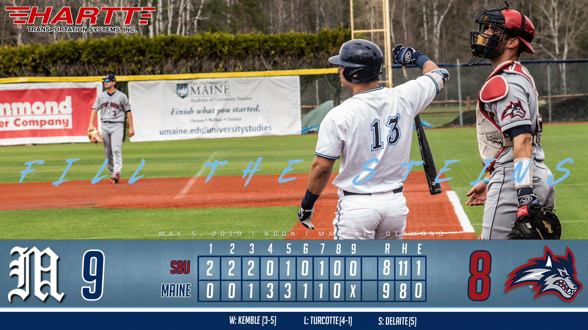 Black Bears Comeback from SixRun Deficit to Defeat FirstPlace Stony