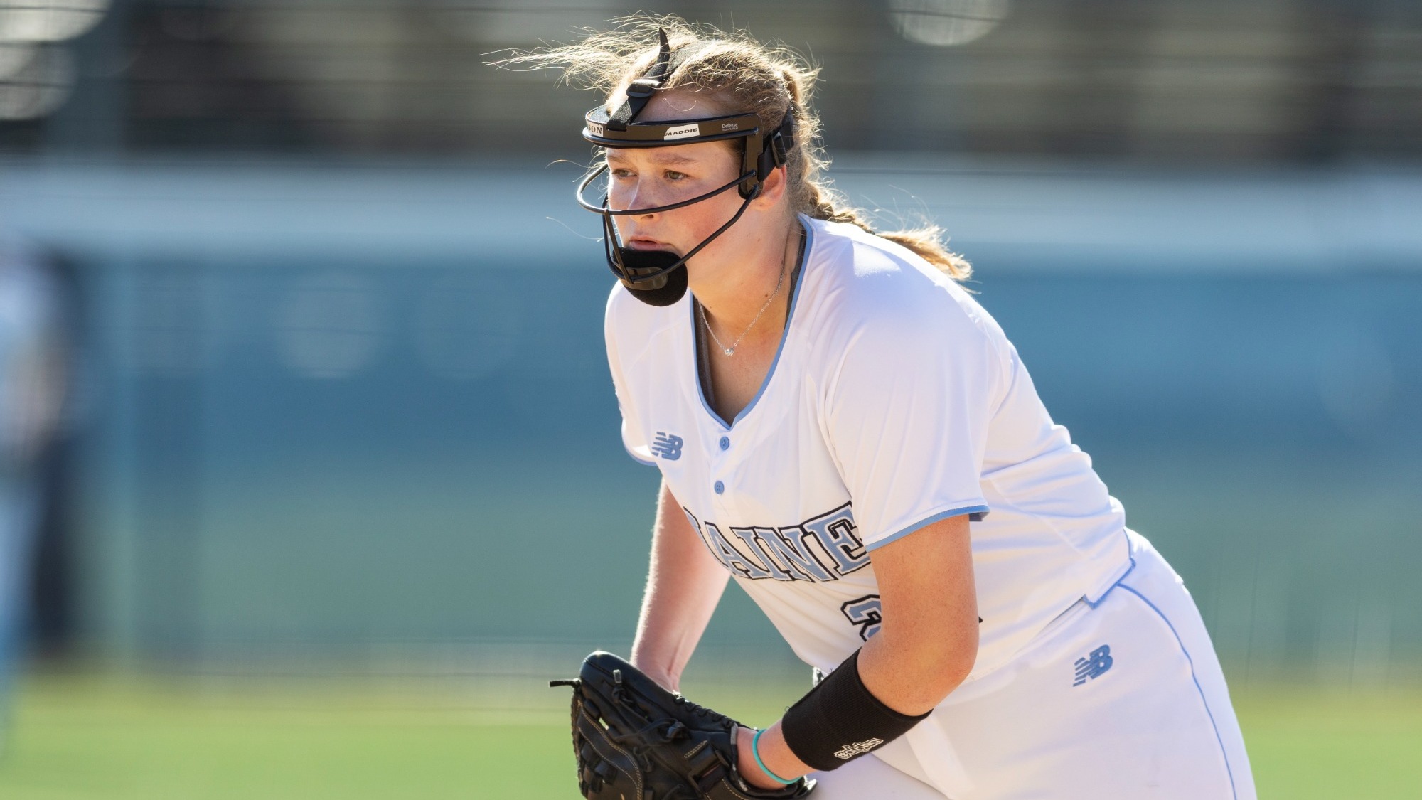 Madison Simmerman gets ready to throw a pitch.
