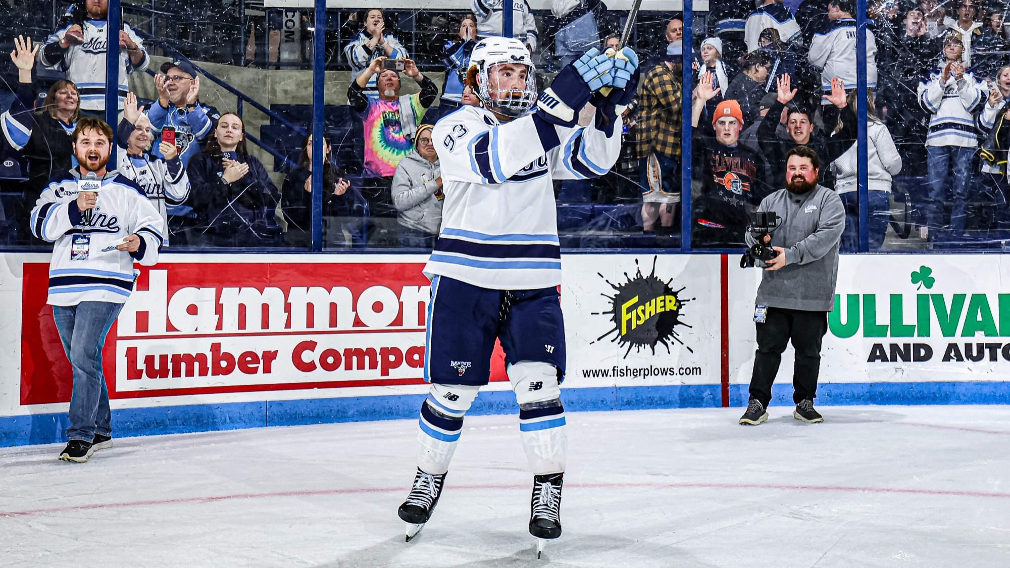 Justin Poirier salutes the crowd.