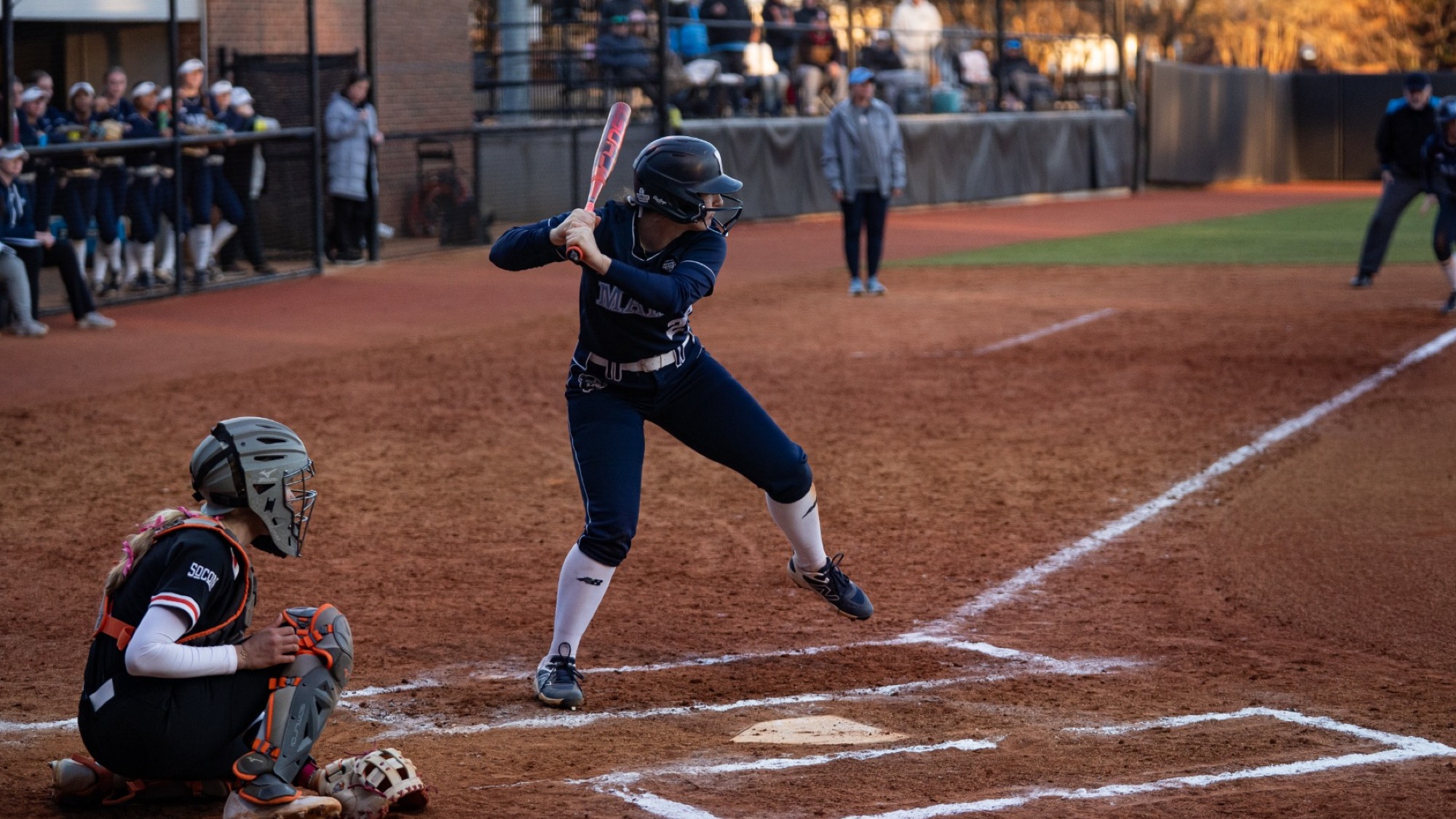 Madison Hand at bat/