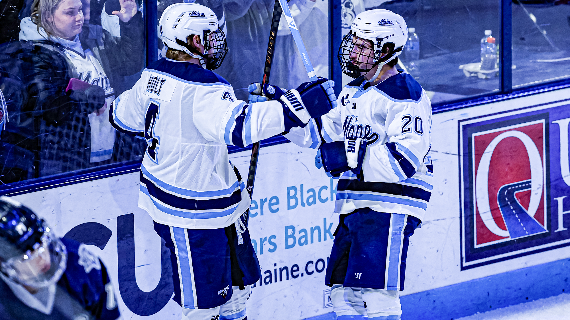 Brandon Holt and Jos Nadeau celebrate