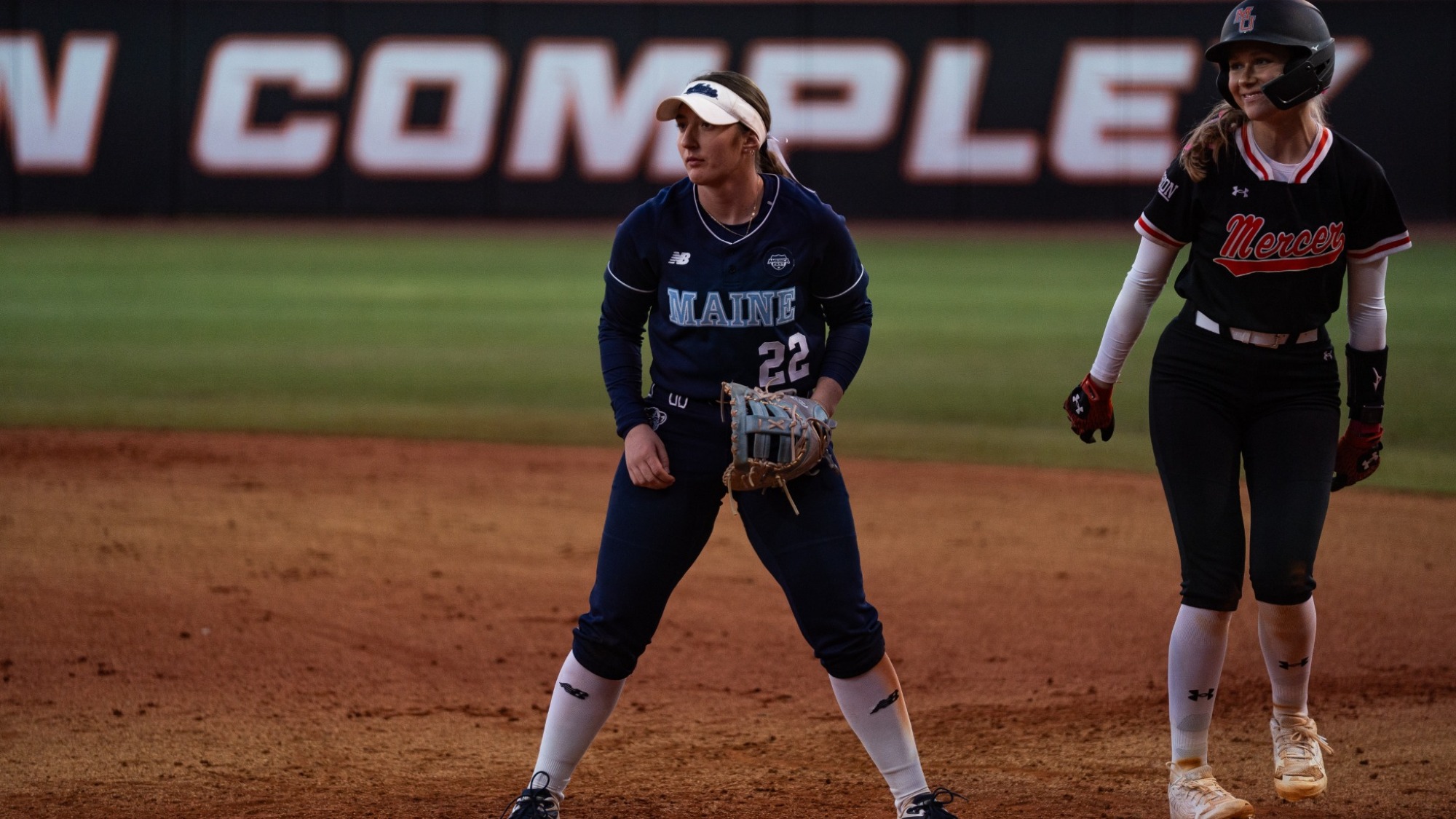 Madison Hand plays first base.