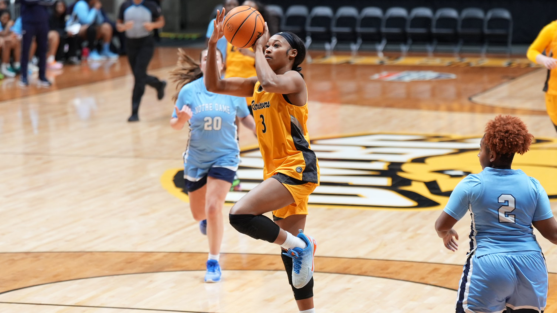 Heidi Williams hits a floater against NDMU