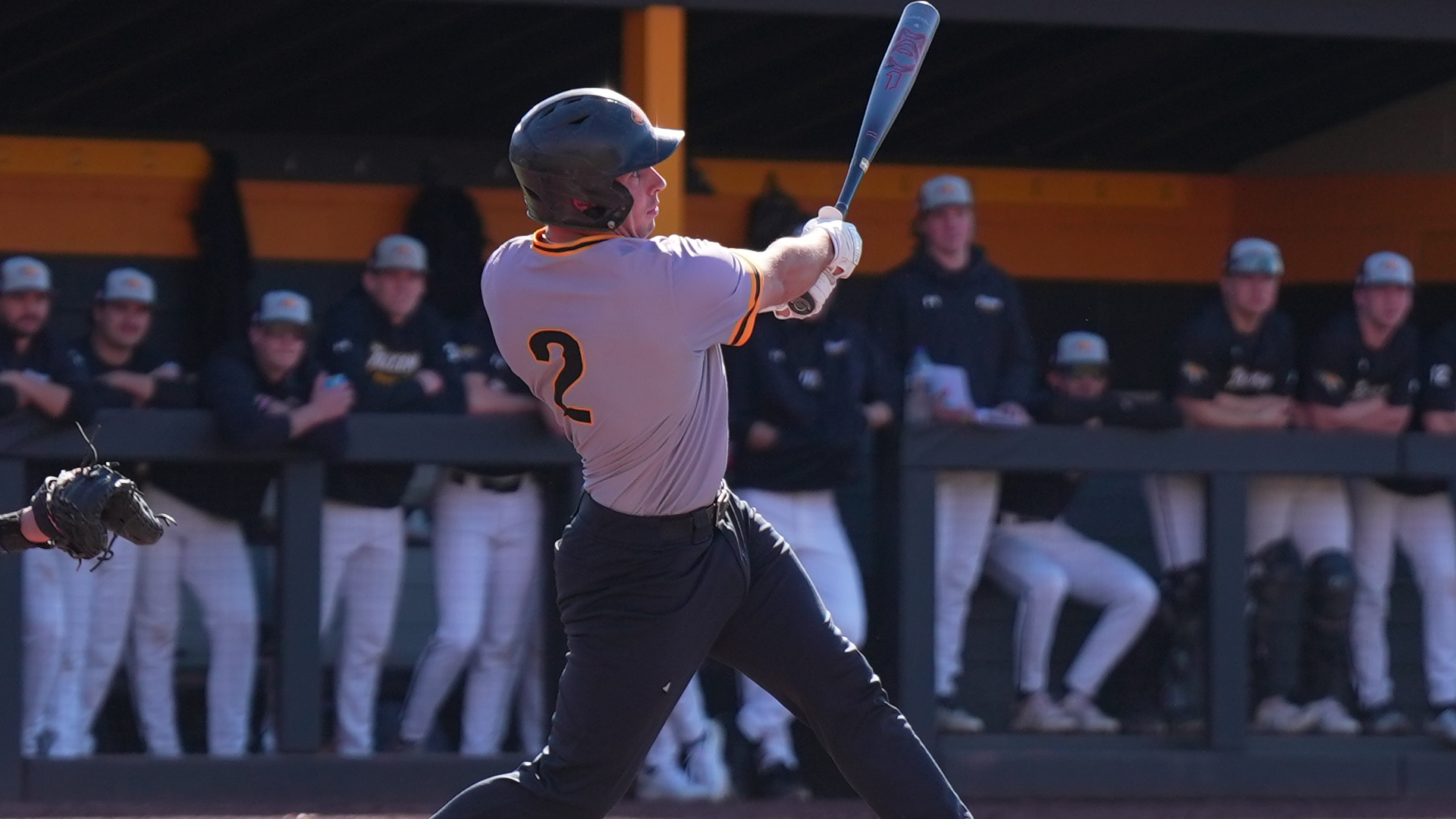 Derek Paris gets a hit at Towson