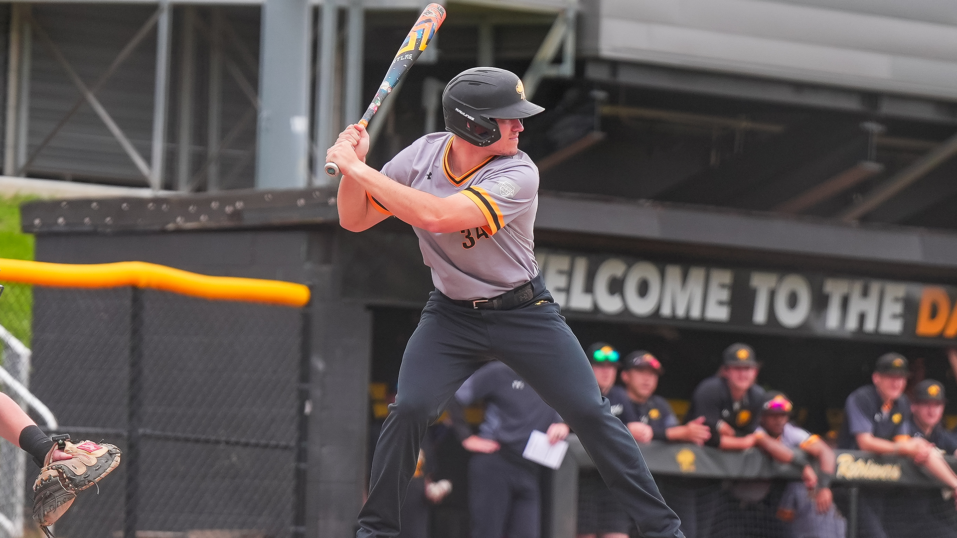 Danny Orr bats against Binghamton