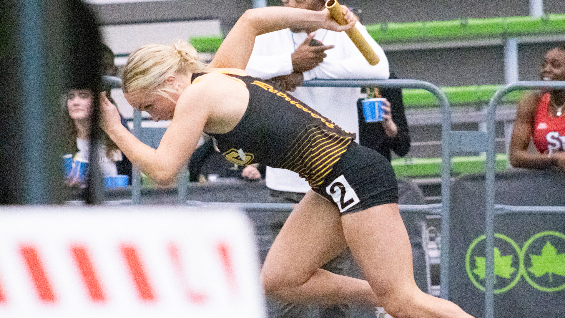 Lily Bandy races in a relay in NYC