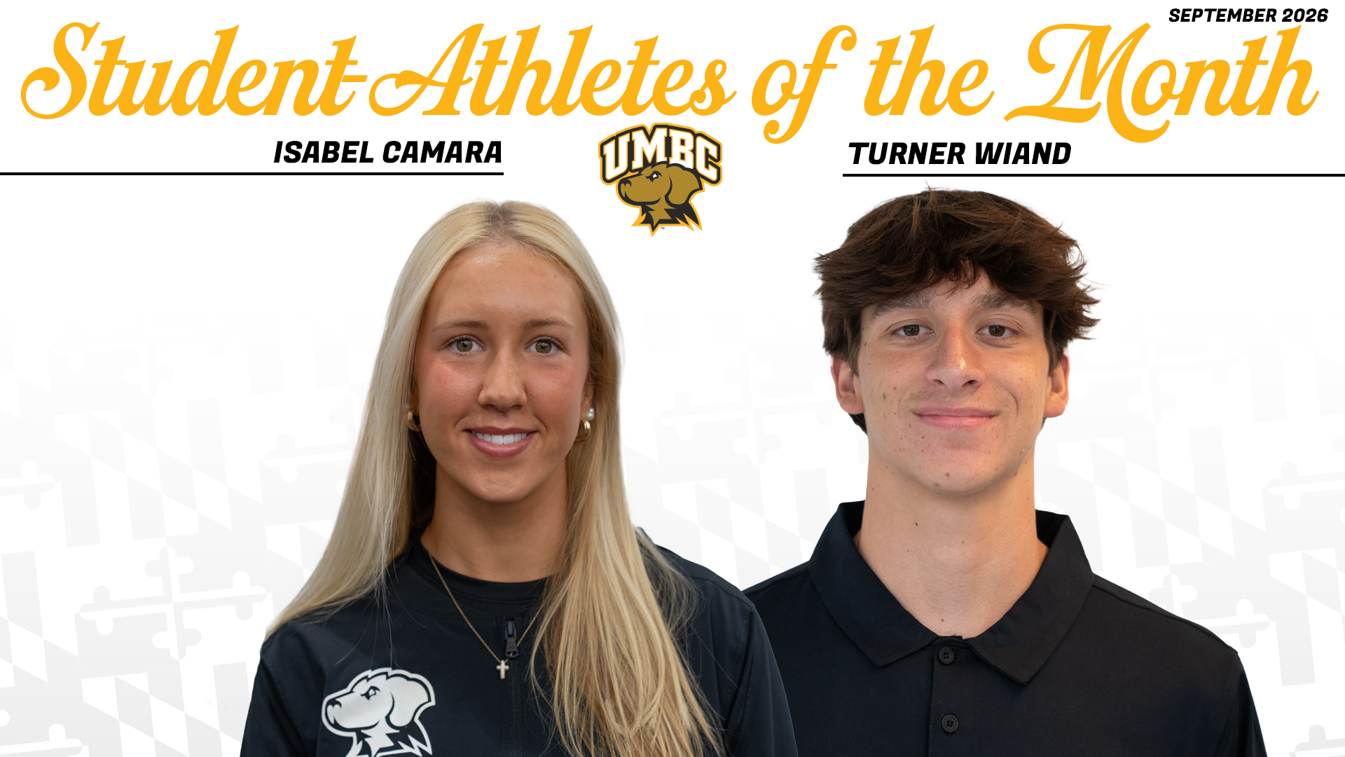 Isabel Camara and Turner Wiand are the Student-Athletes of the Month for September