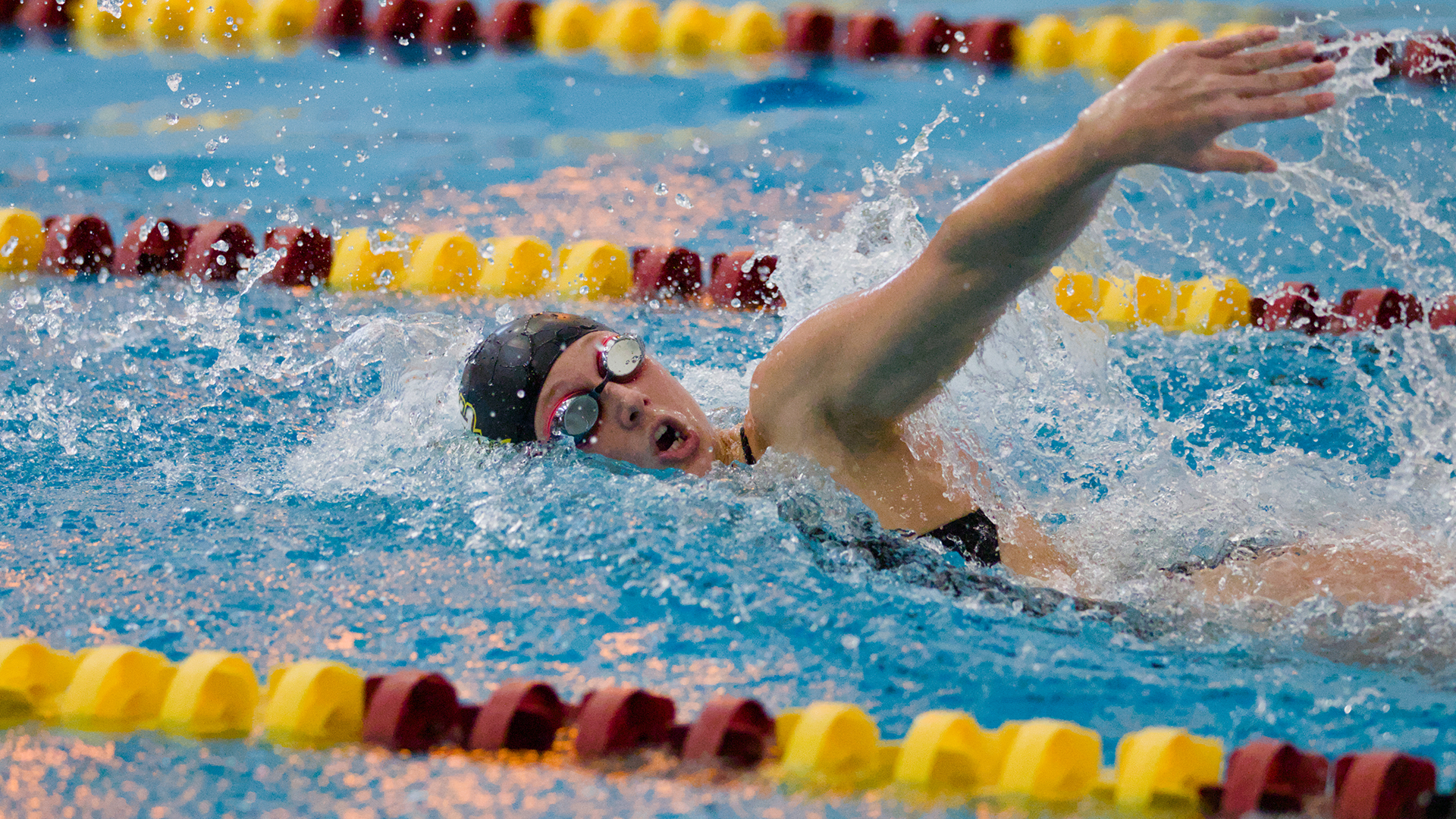 Ashley Gutshall swims at Salisbury