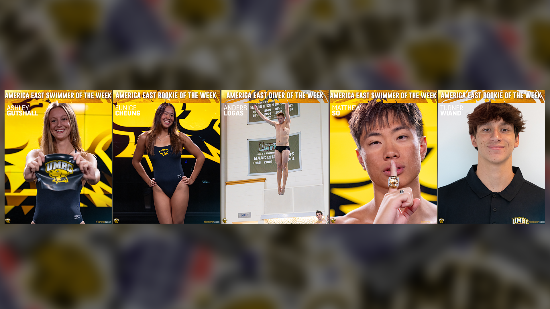 Five Retrievers earned America East Weekly Swim Honors