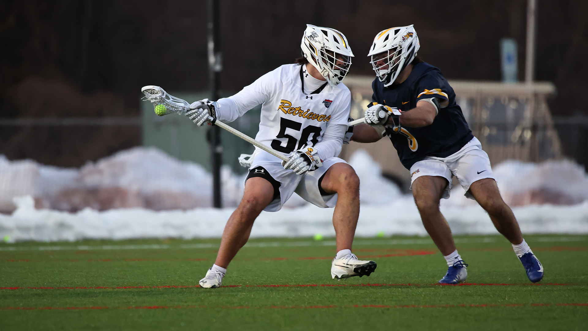 Jake Kucinski initiates contact against Drexel