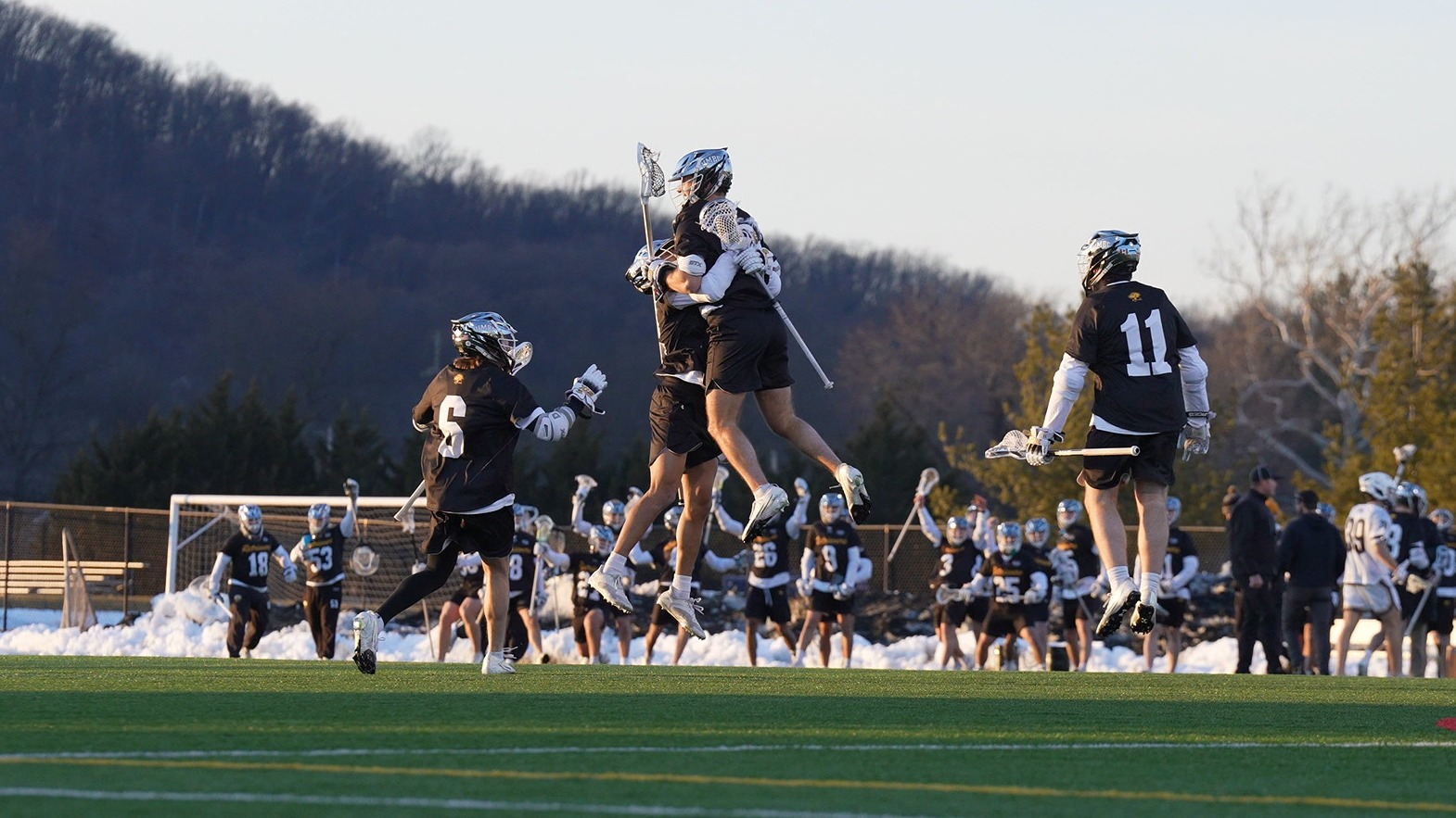 MLAX Celebrates at Mount St. Mary's