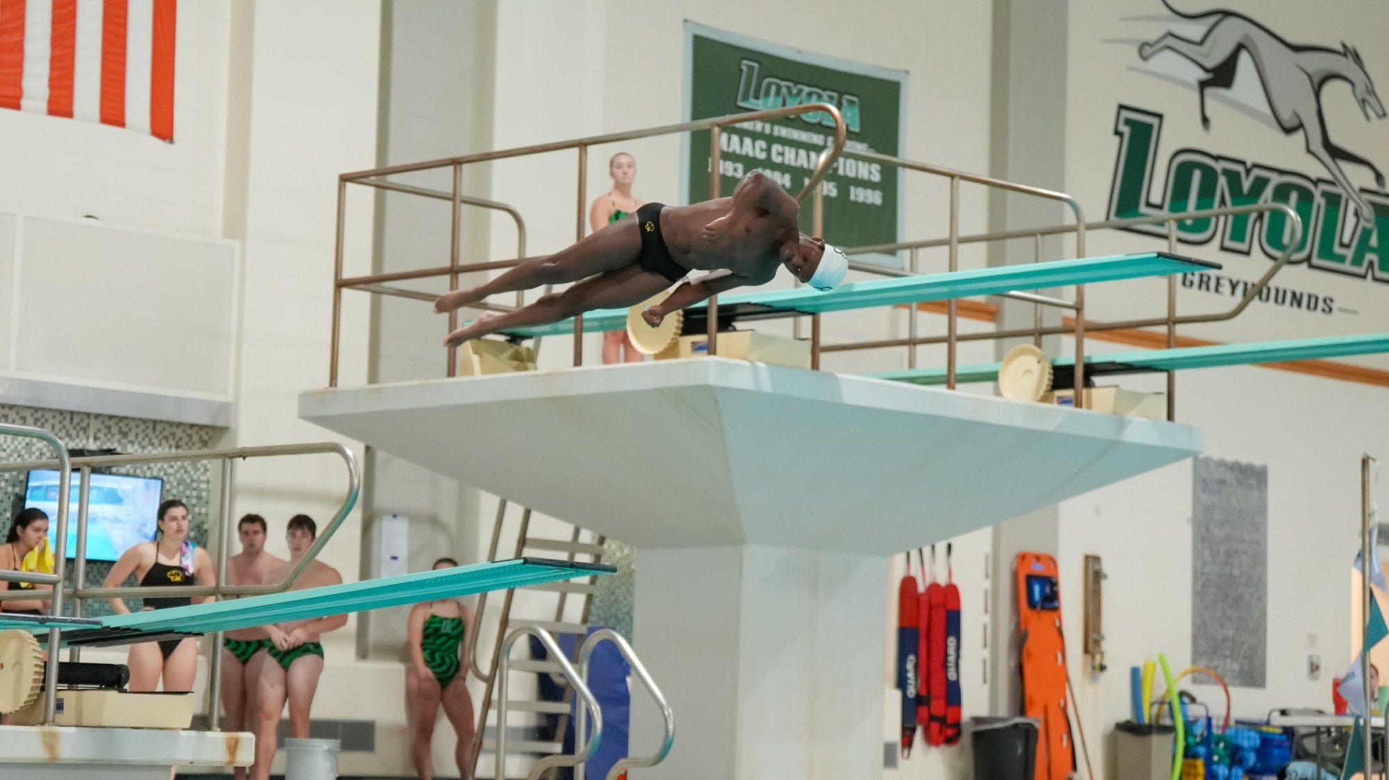 Kaleb Cave dives at Loyola