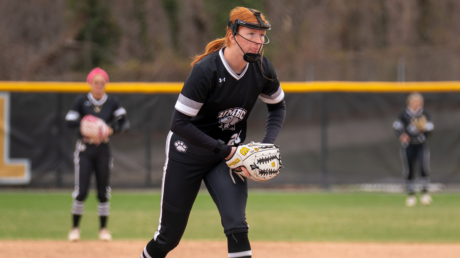 Jayda Koontz readies to pitch against Holy Cross
