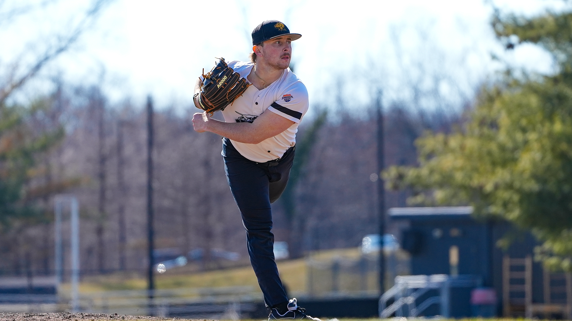 Brady Fox pitches against Monmouth