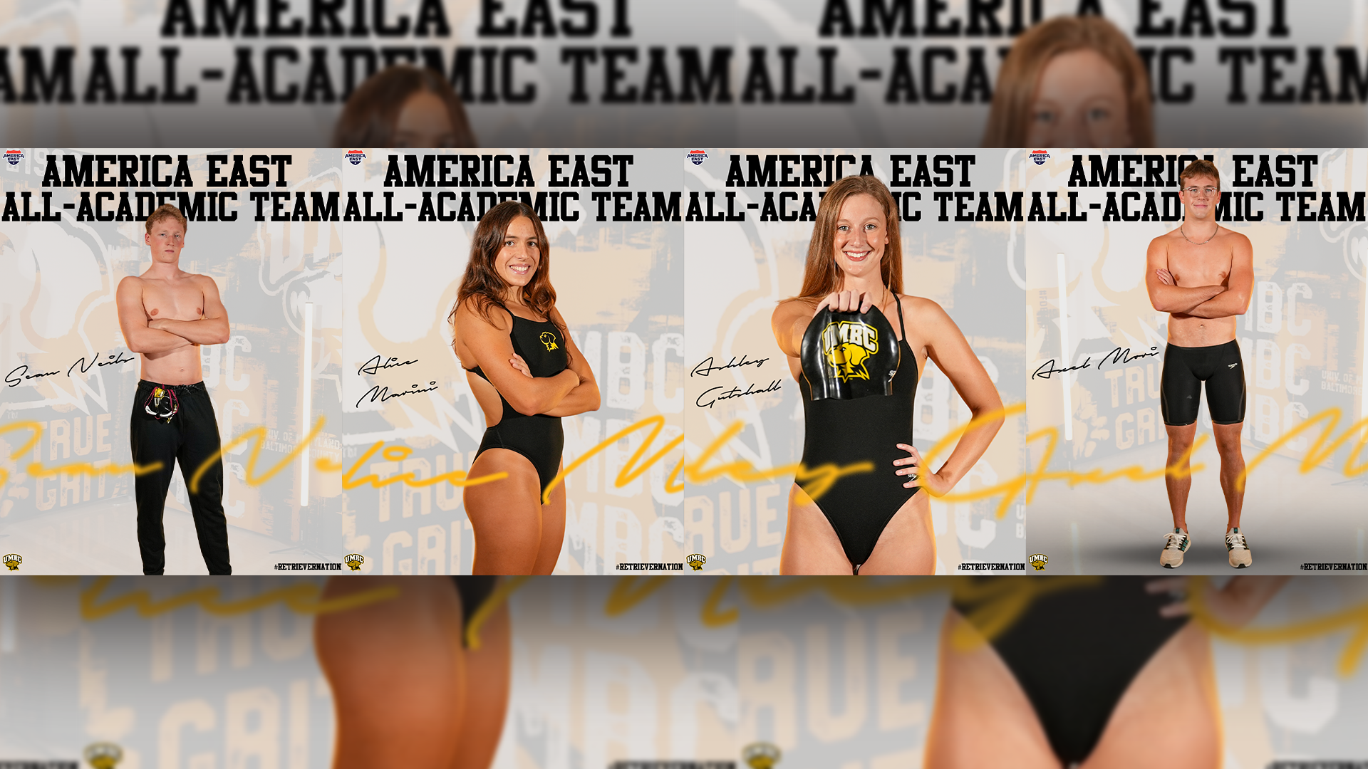 UMBC placed four on the America East Swimming & Diving All-Academic Team