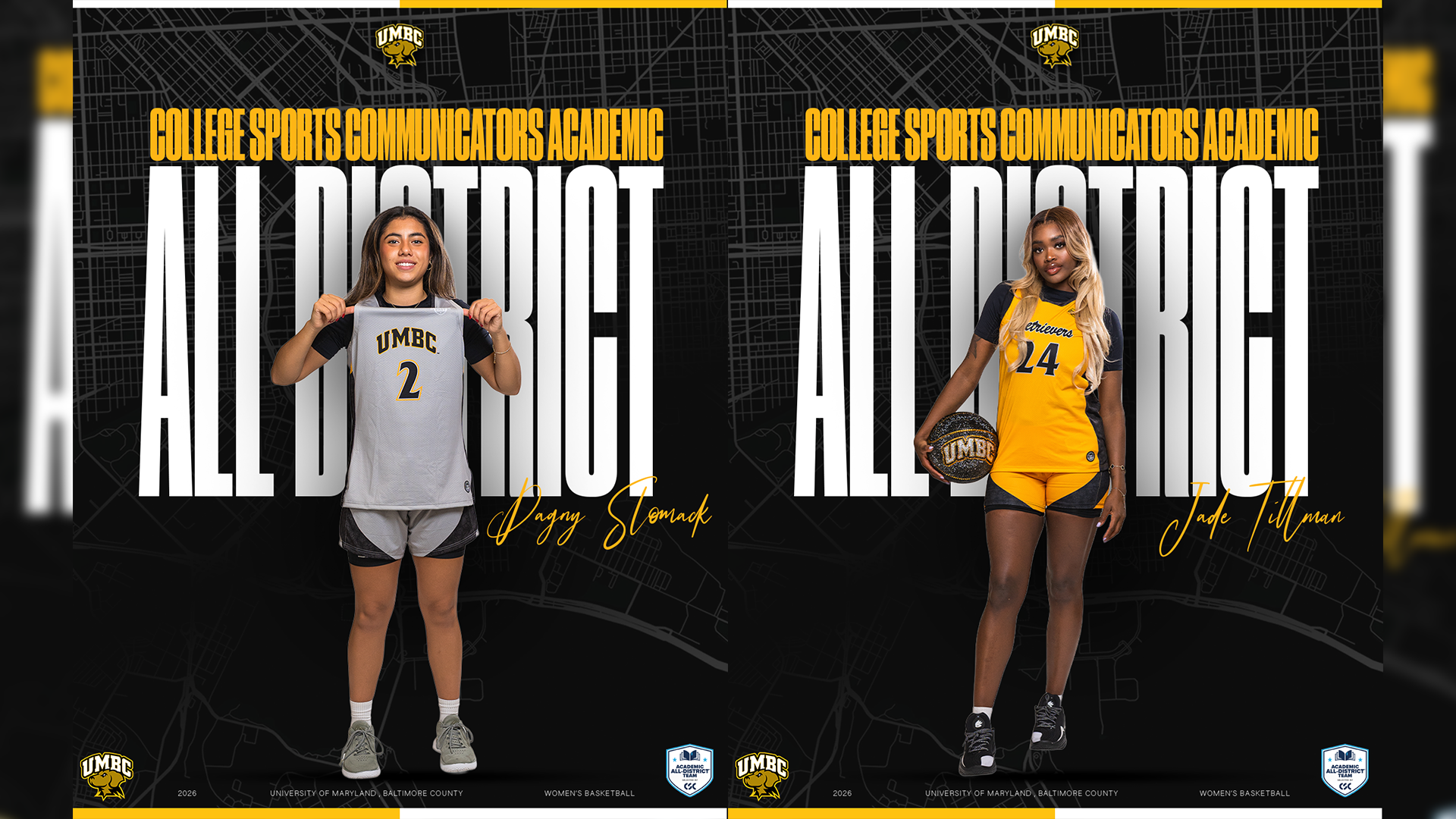 Slomack & Tillman Named to CSC Academic All-District