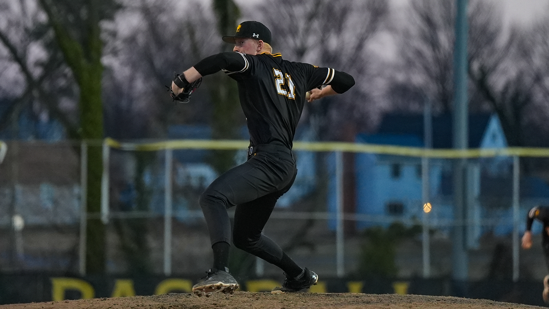 Kailen Hackmann pitches against Monmouth