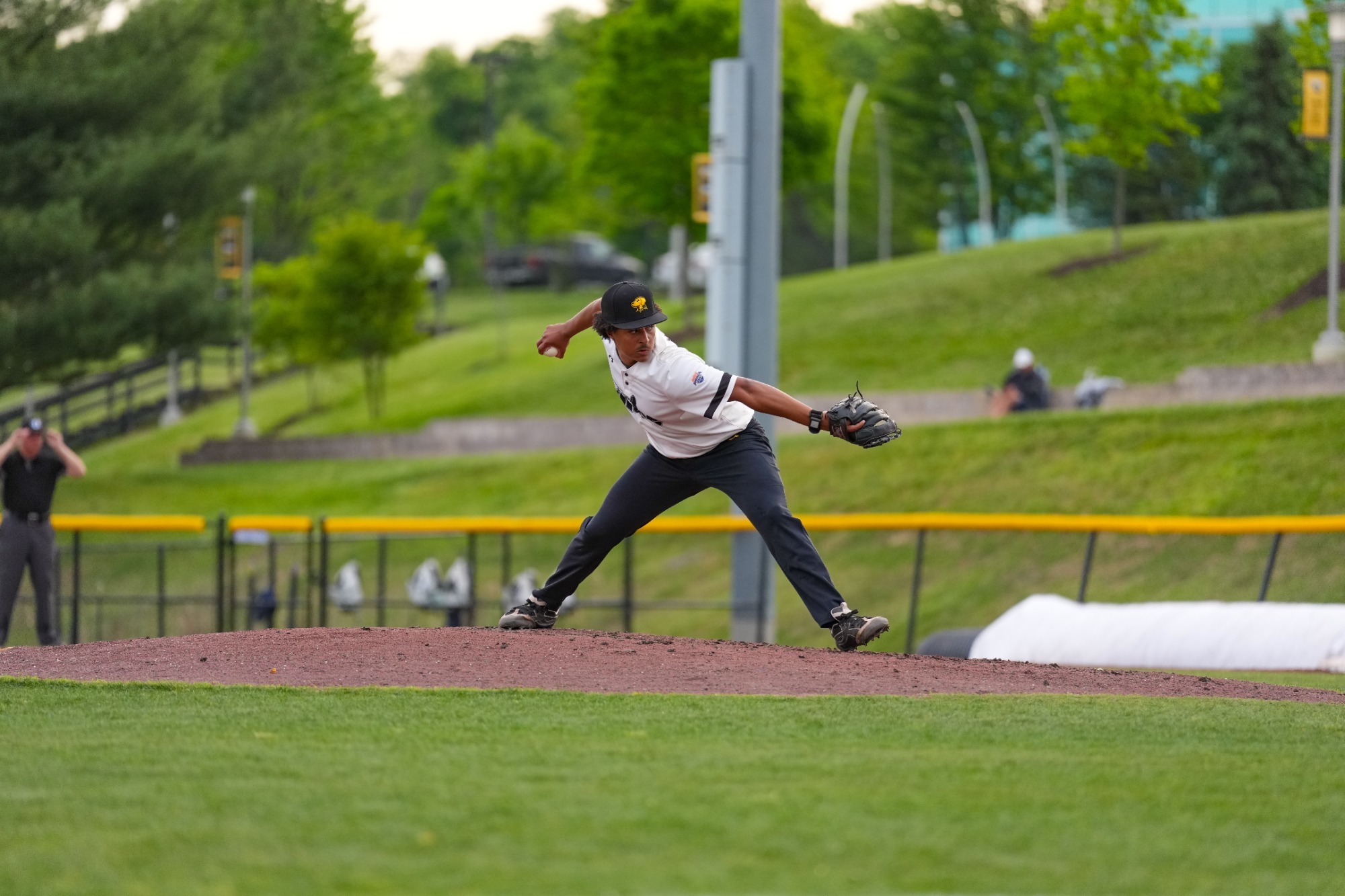Ayden Gonzalez pitches against Coppin State